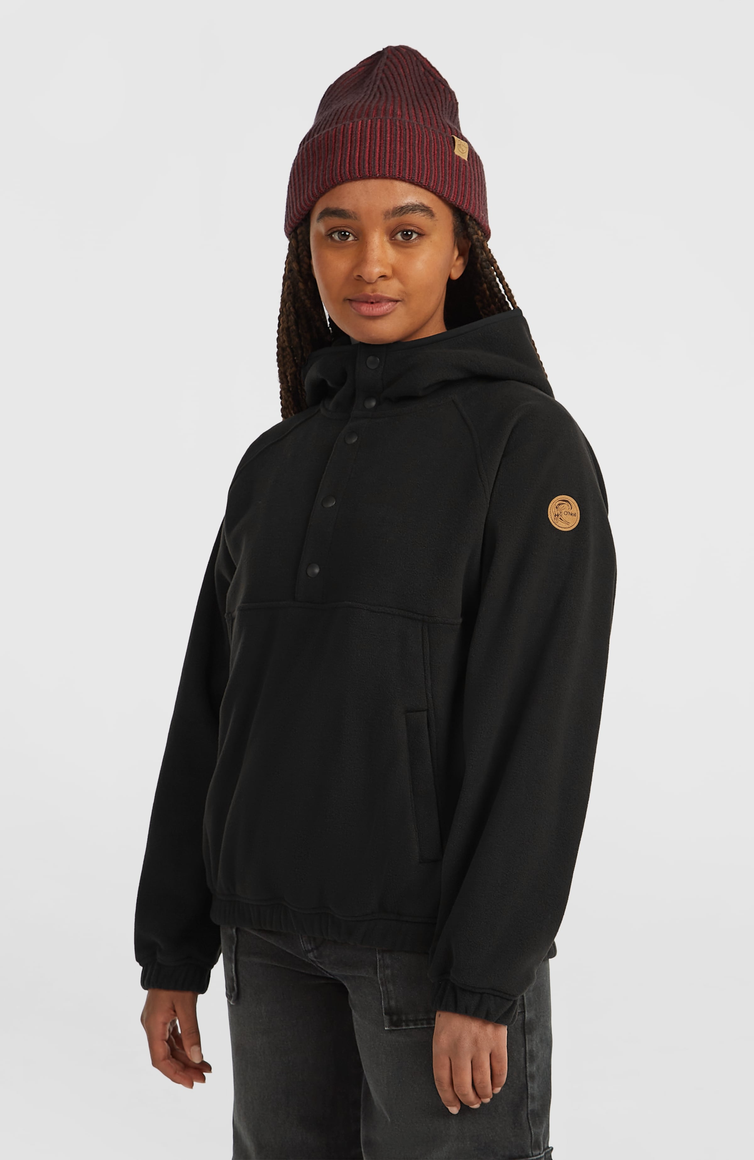 O'Neill O'riginals Superfleece Hood Black Out Talla: XS | Sudaderas con Capucha Outlet | Mujer | Negro