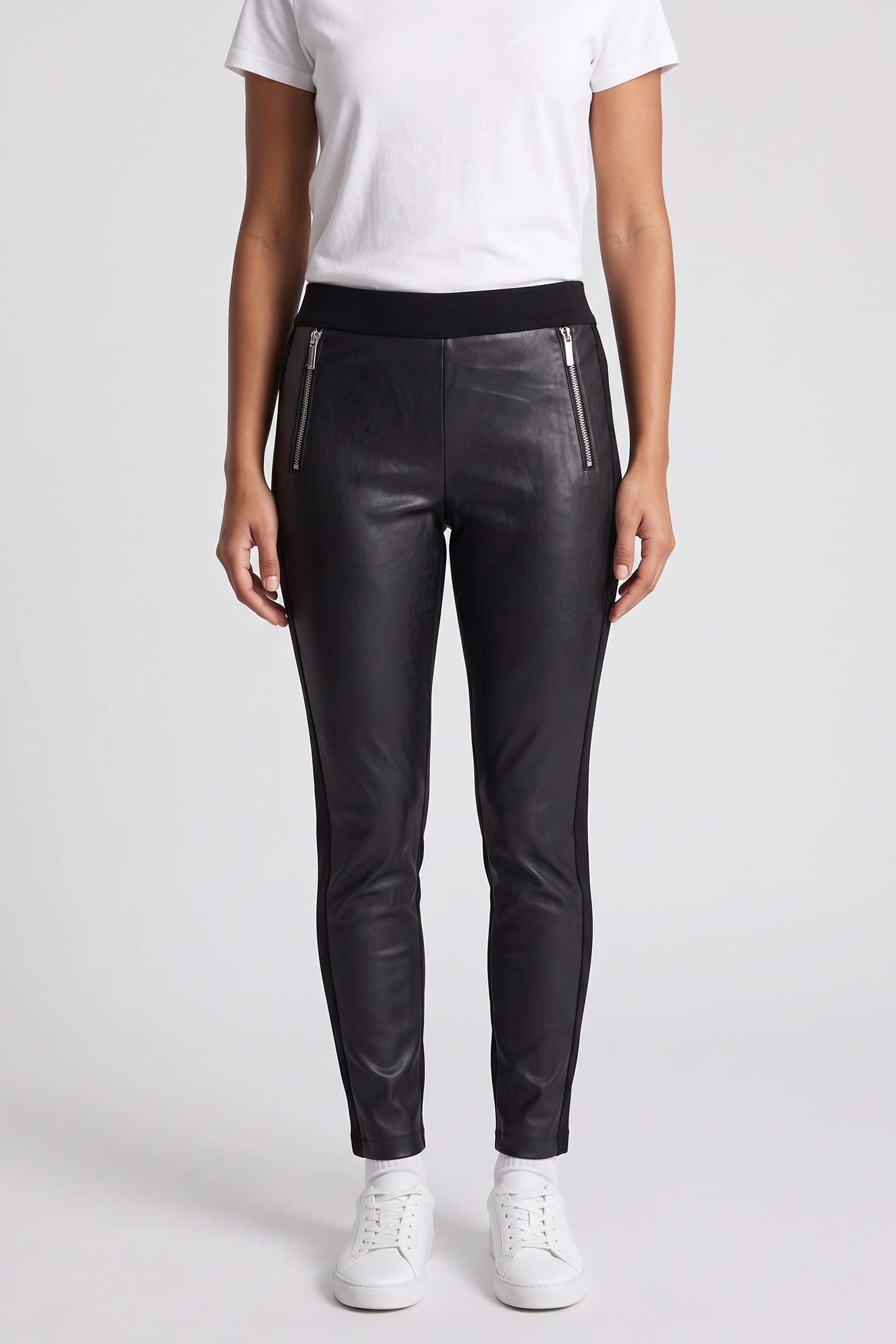 Michael Kors Zip Front Legging Black Maat: M | Leggings Outlet | Dames | Zwart