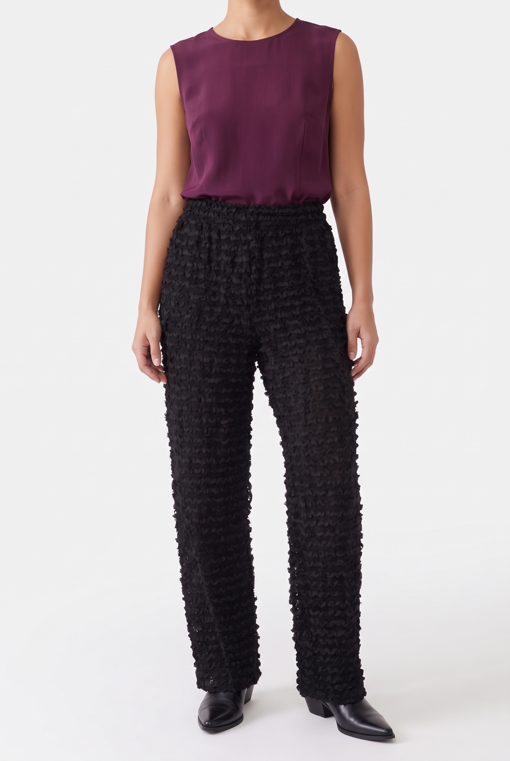 STUDIO AMAYA Glace Pants Black Taille: L | Pantalons droits Outlet | Femme | Le Noir