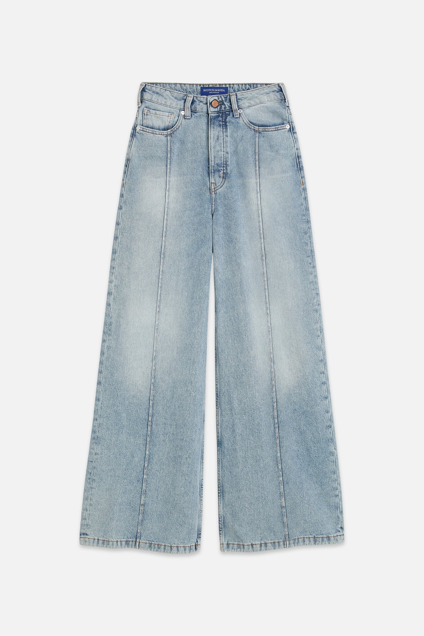 Scotch & Soda The Wave Wide Leg Jeans Vh Brt Blue Größe: W31L34 | Ausgestellte Hosen Outlet | Damen | Blau