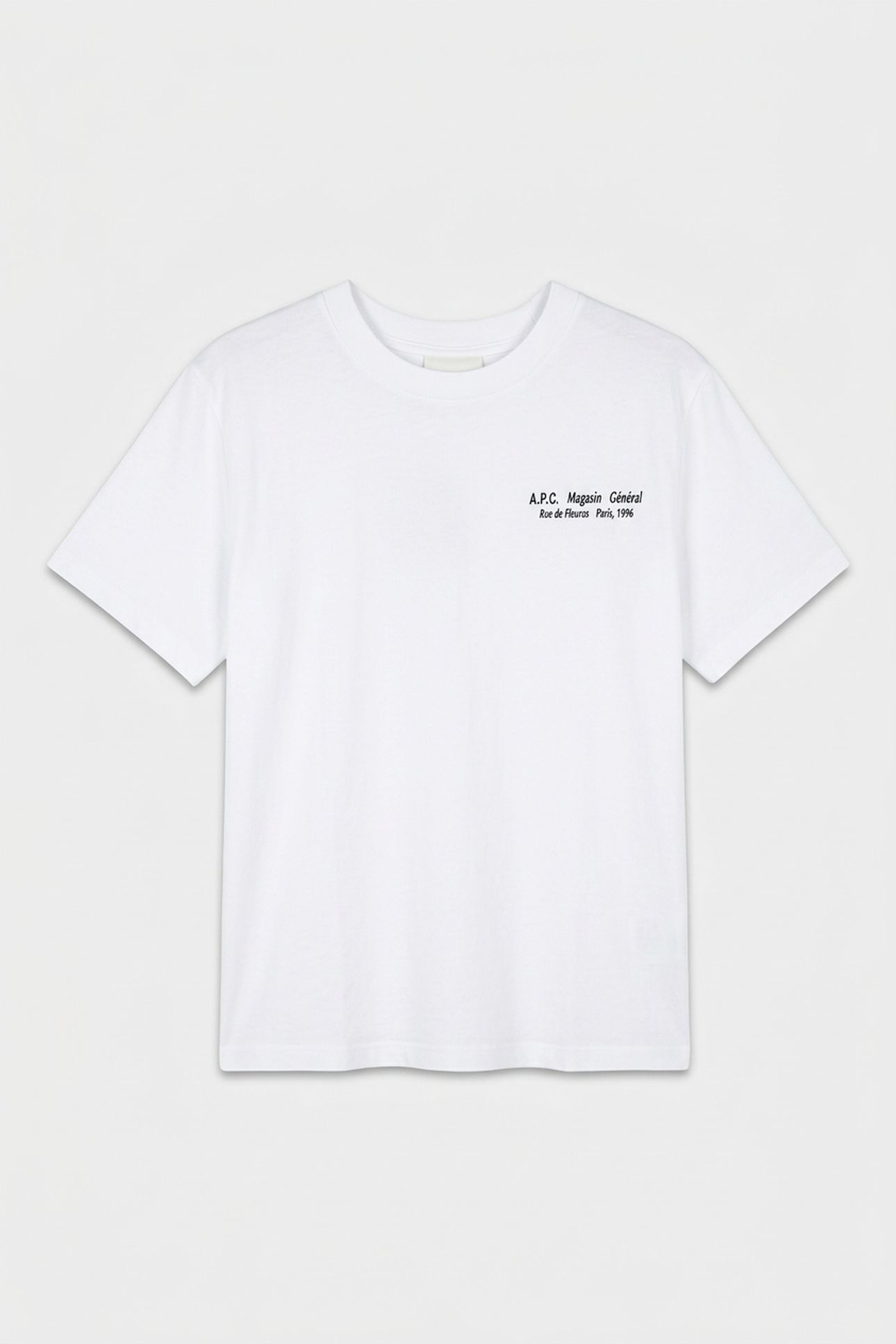 A.P.C. T-shirt Magasin General 1996 White Maat: 3XL | Tops Outlet | Heren | Wit