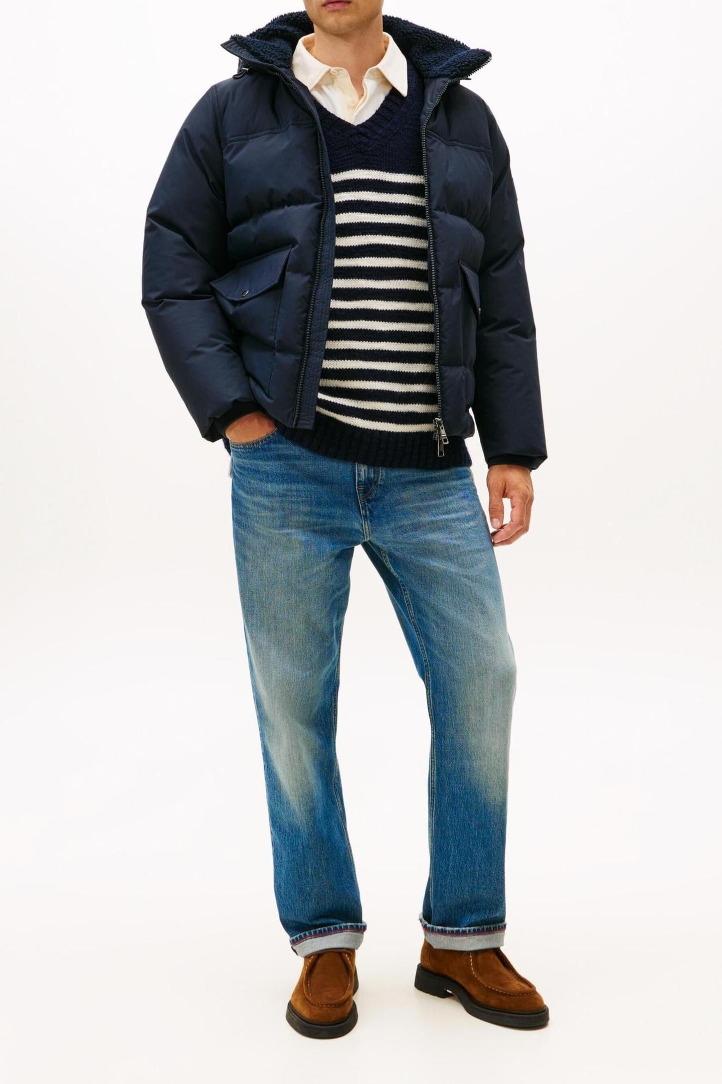 Tommy Hilfiger Rockie Utility Hooded Jacket Desert Sky Maat: S | Lichte Jassen Outlet | Heren | Blauw