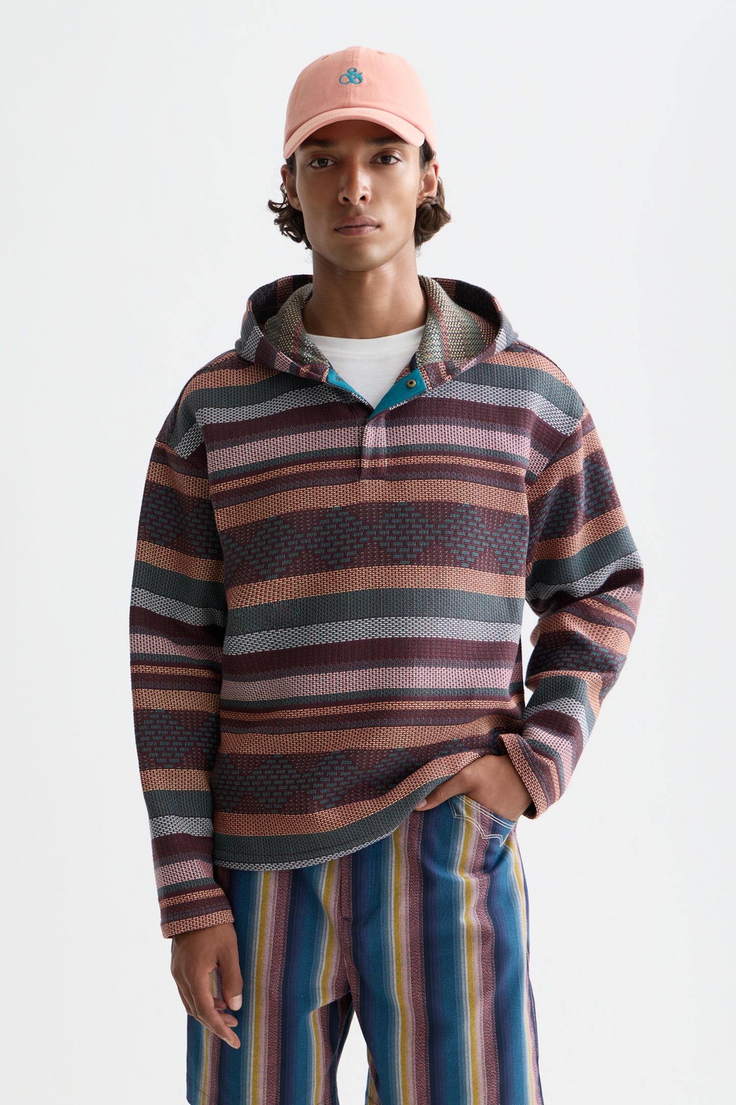 Scotch & Soda Jacquard Relaxed-fit Hoodie Navy Taglia: XL | Maglioni a maglia Outlet | Uomo | Blu