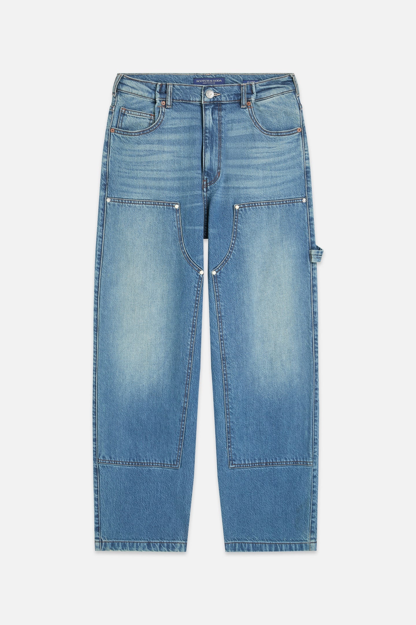 Scotch & Soda Raine High Rise Wide Leg Pant Broke The Spoke Maat: W27 | Jeans Outlet | Dames | Blauw