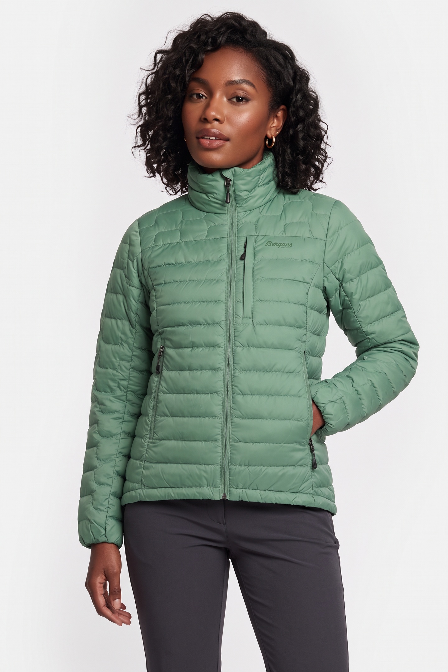 Bergans of Norway Magma Light Down Jacket Dark Jade Green Maat: M | Winterjassen Outlet | Dames | Groen