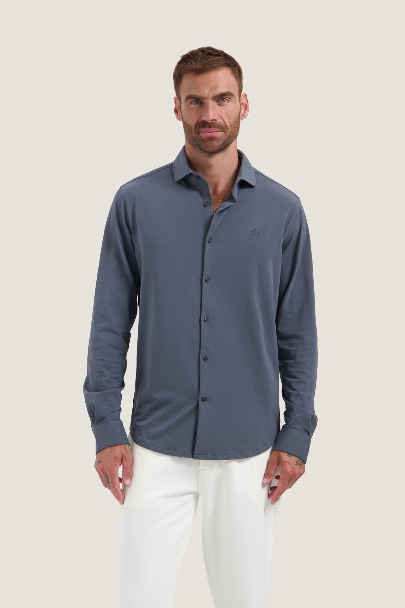 Dstrezzed Ds_bo Shirt Burnt Ash Maat: M | Casual Overhemden Outlet | Heren | Grijs