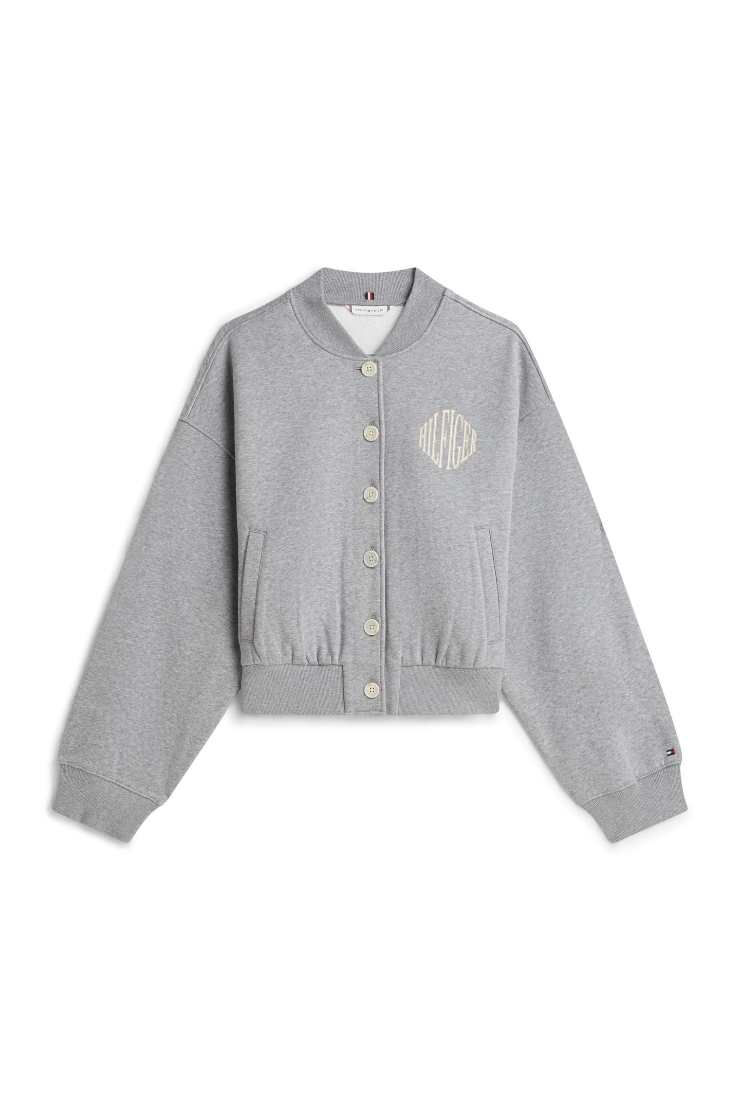 Tommy Hilfiger Varsity Fleece Bomber Med Heather Grey Taglia: XS | Maglioni a maglia Outlet | Donna | Grigio
