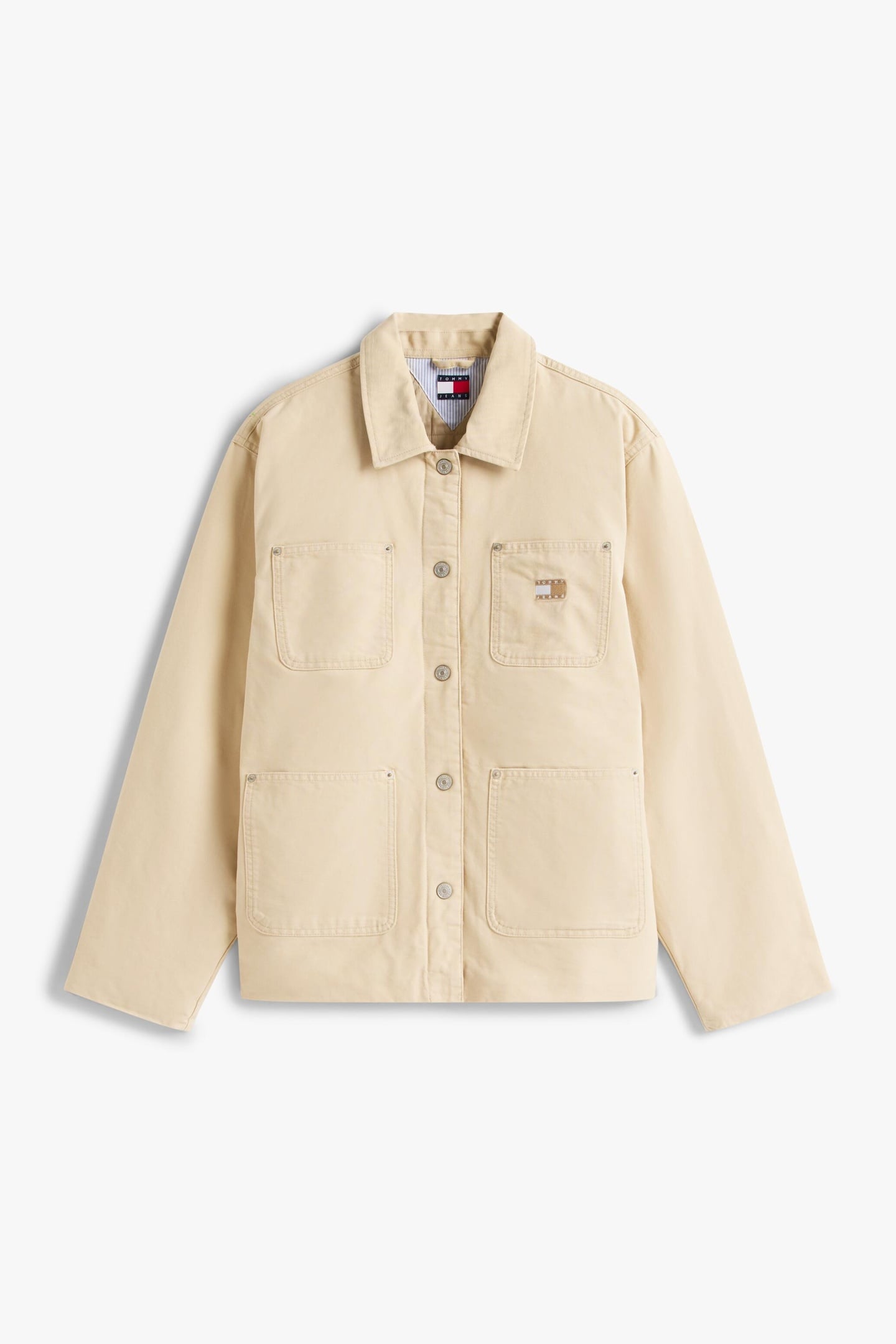 Tommy Hilfiger Tjw Chore Jacket Silt Maat: XS | Overshirts Outlet | Dames | Beige