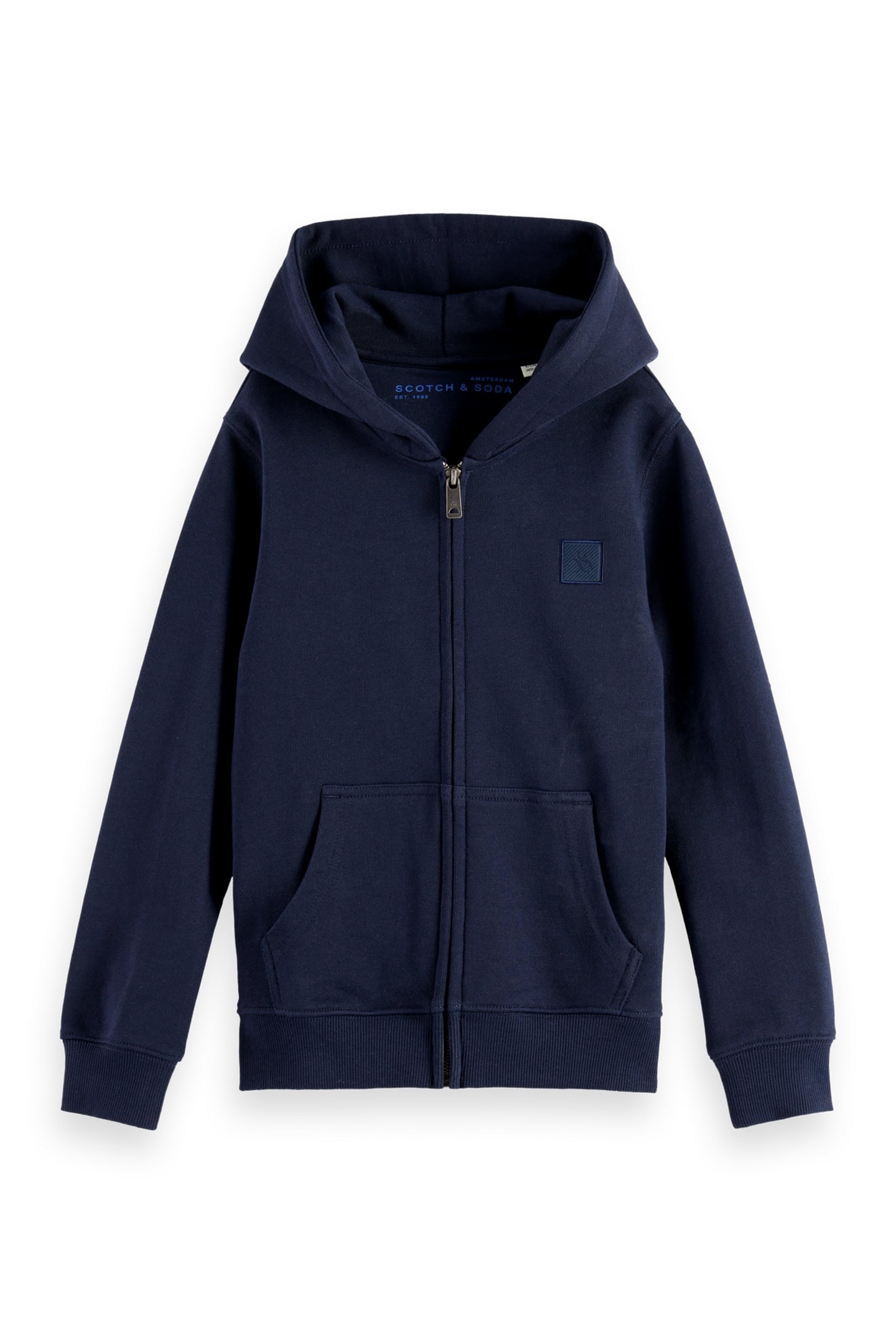 Scotch & Soda Boys Regular-fit Logo Badge Zip Through Hoodie Sky Captain Maat: 10 | Truien Outlet | kids | Blauw