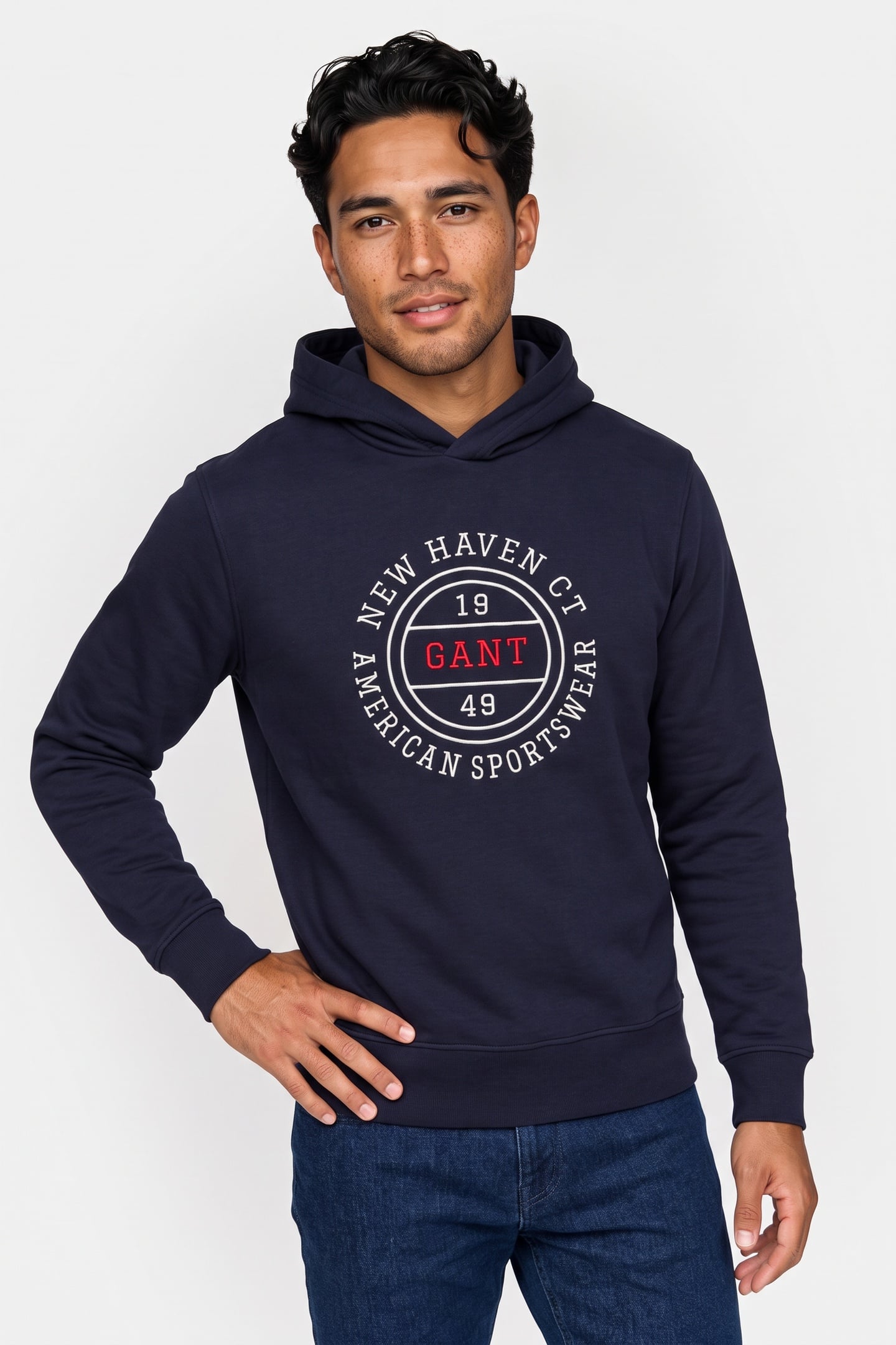 GANT Graphic Hoodie Evening Blue Taglia: M | Maglioni a maglia Outlet | Uomo | Blu