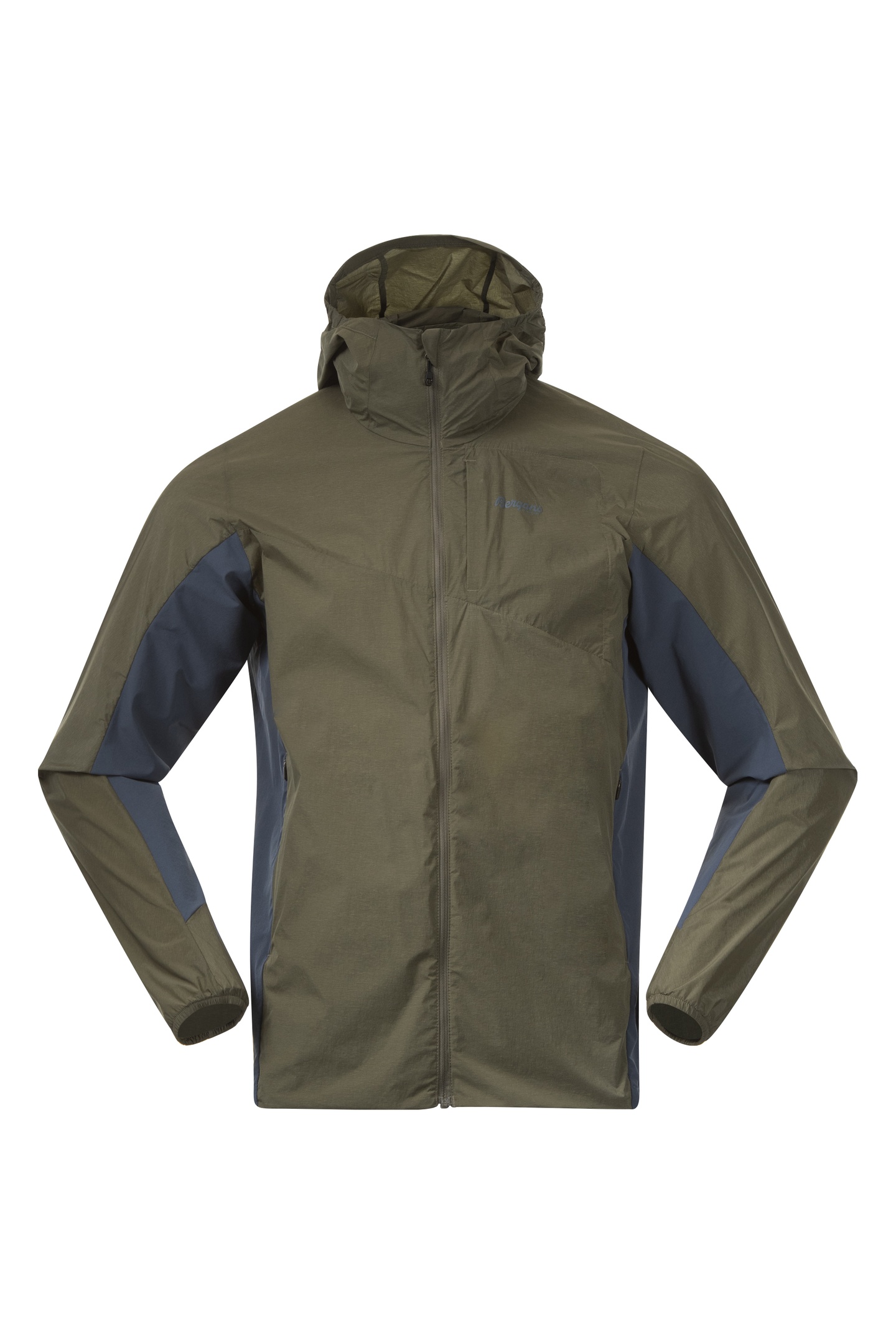 Bergans of Norway Rabot Lt Windbreaker Jacket Green Mud/orion Blue Maat: S | Regenjassen Outlet | Heren | Bruin