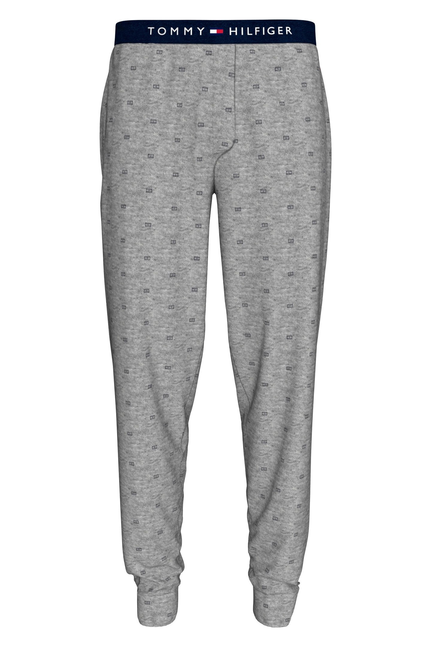 Tommy Hilfiger Jersey Pj Pant Cuffed Outline Flag Grey Ht Größe: S | Nachtwäsche Outlet | Herren | Grau