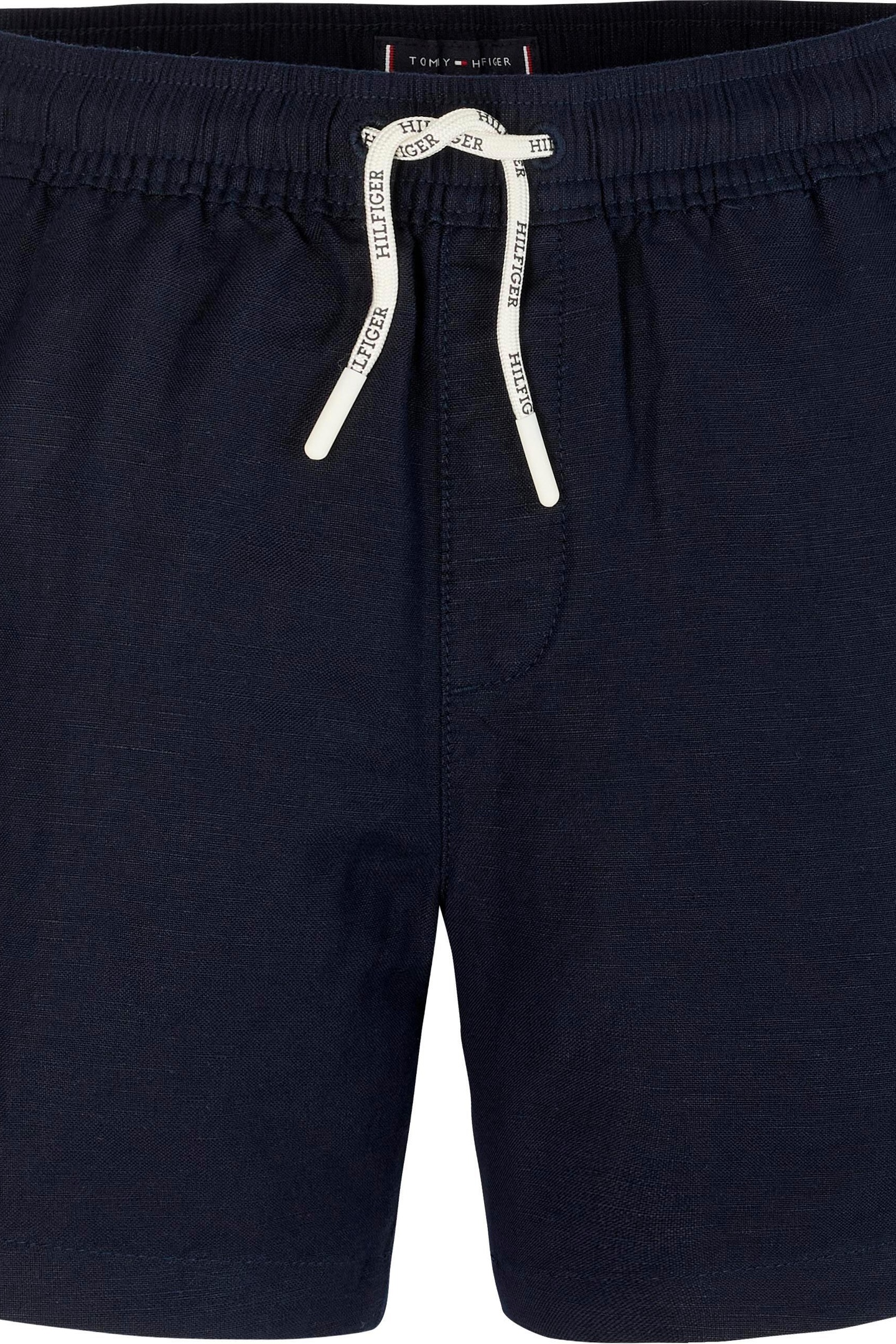 Tommy Hilfiger Boys Linen Viscose Short Dark Night Navy Taille: 3Y | Pantalons Outlet | kids | Blanche