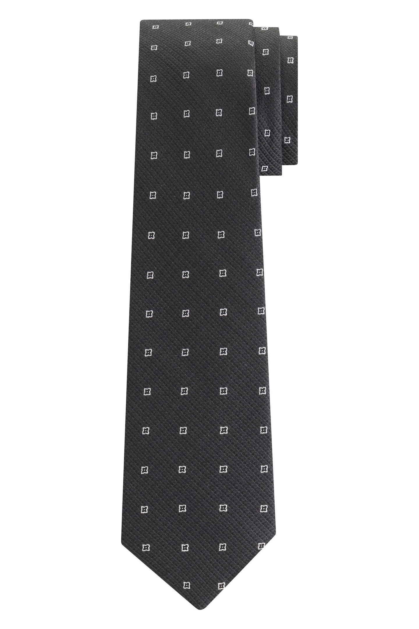 Calvin Klein 1 Tone Motif Silk Tie Black Größe: OS | Krawatten Outlet | Herren | Schwarz