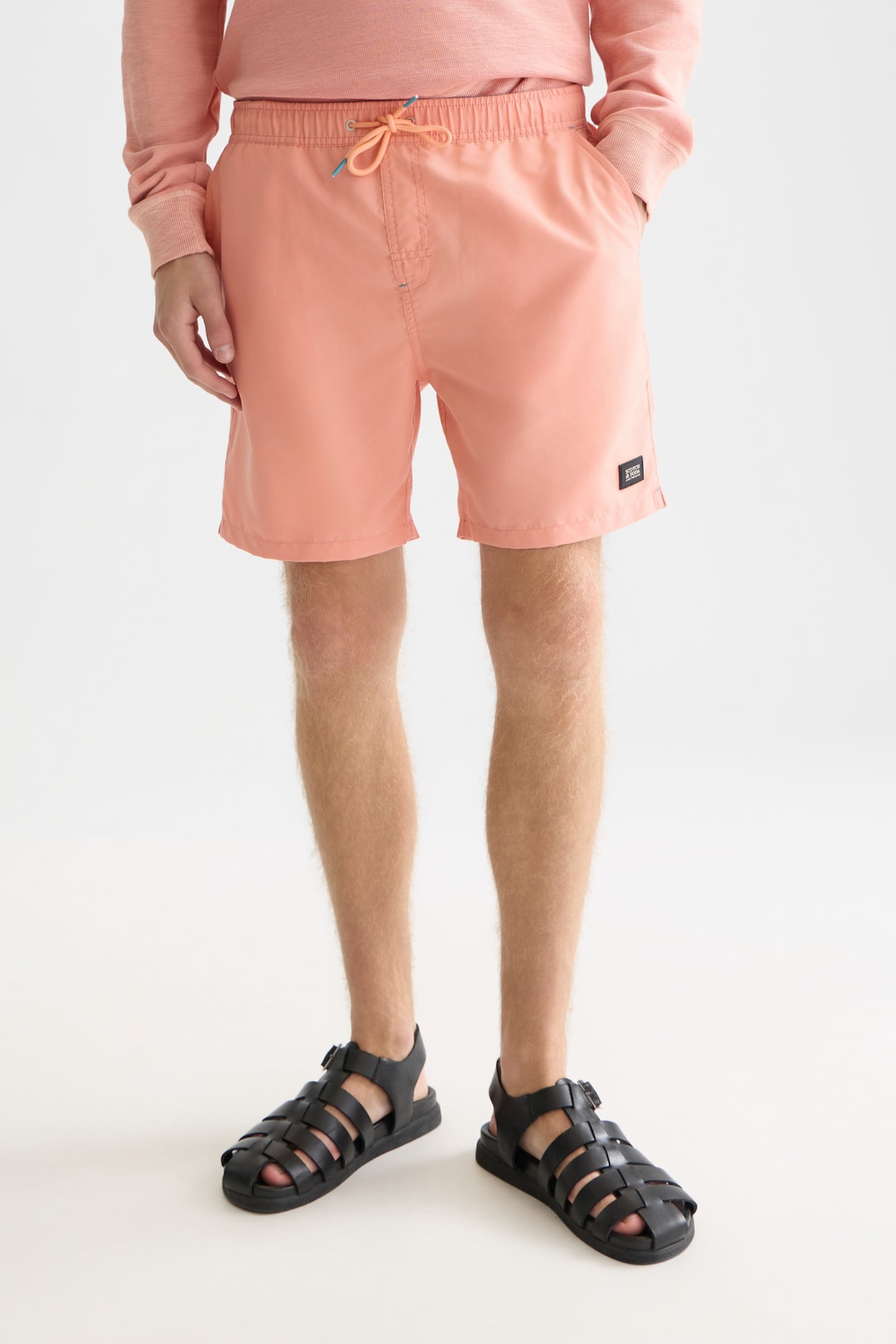 Scotch & Soda Solid Midlength Swim Shorts Dark Pink Taglia: S | Pantaloncini da bagno Outlet | Uomo | Rosa