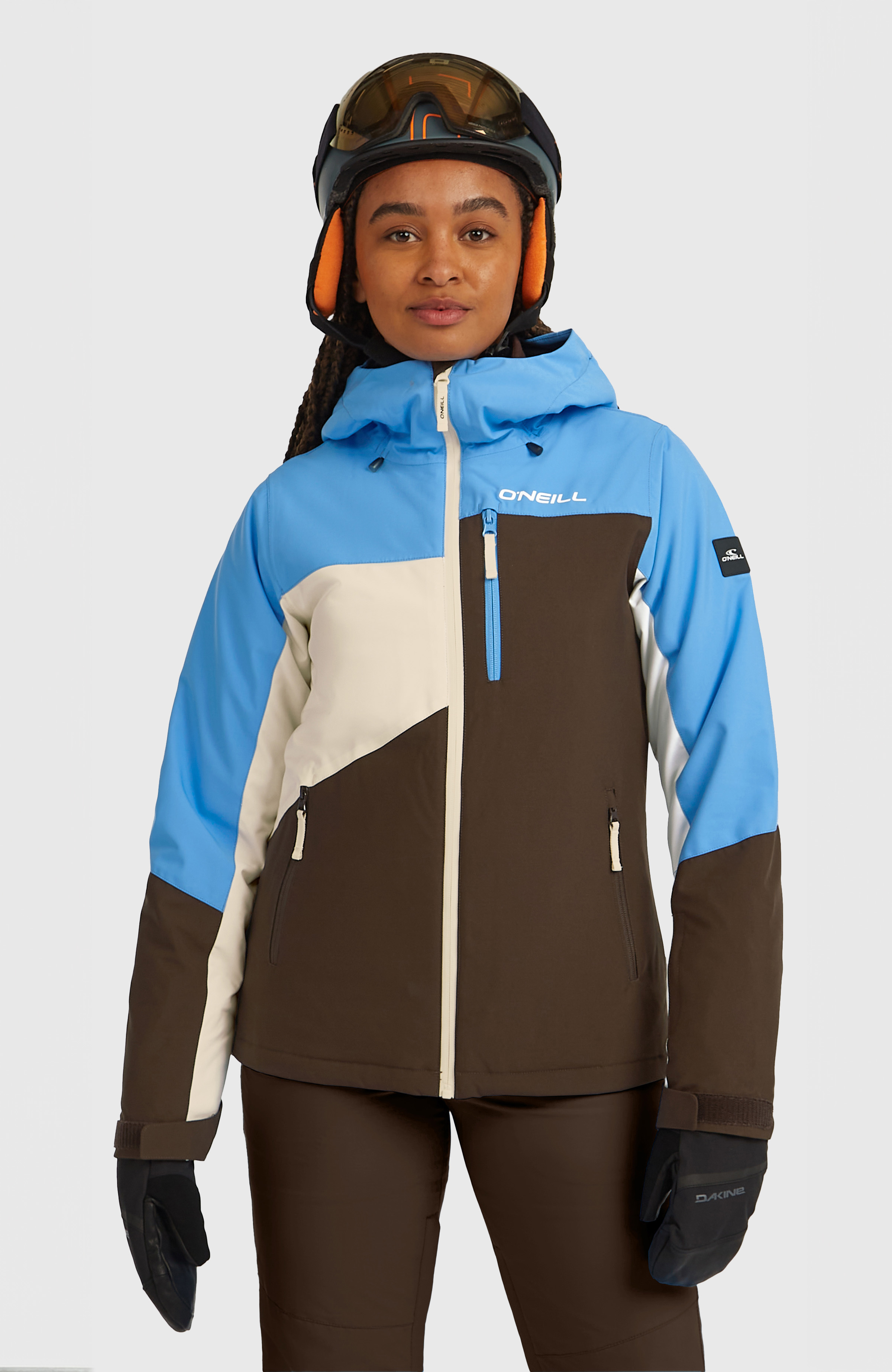 O'Neill Fwc'cruz Triple Snow Jacket Blue Poppy Colour Block Talla: S | Chaquetas de Invierno Outlet | Mujer | Blanco
