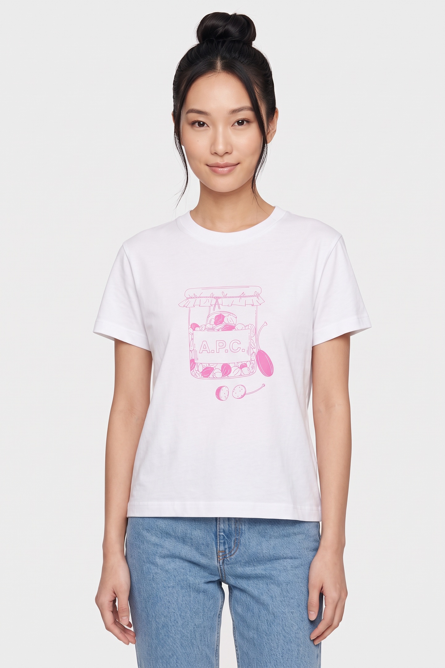 A.P.C. T-shirt Short Sleeve Capers White Maat: L | Tops Outlet | Dames | Wit