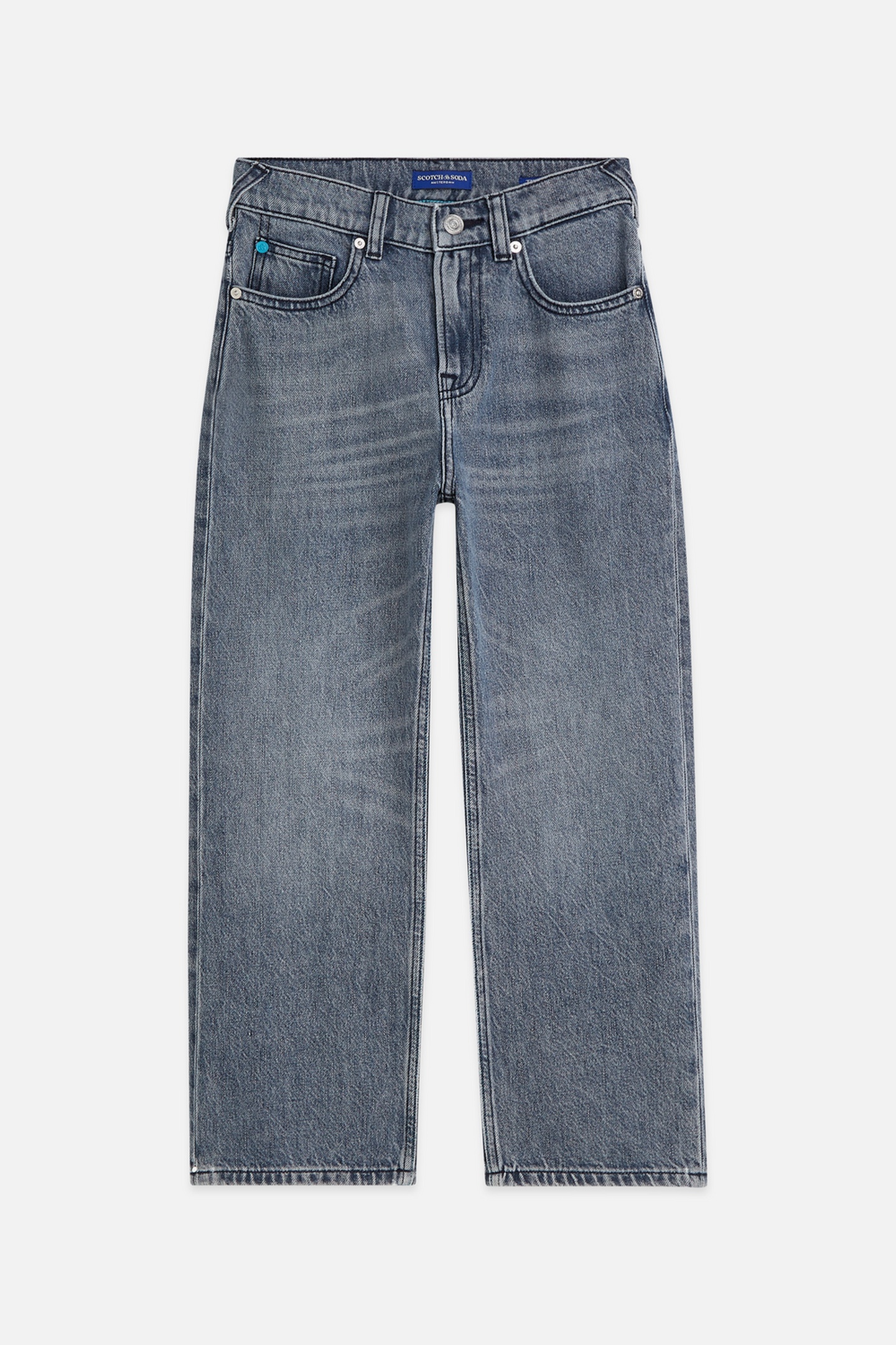 Scotch & Soda Boys The Daze Super Wide Leg Jeans Navy Maat: 12 | Spijkerbroeken Outlet | kids | Blauw