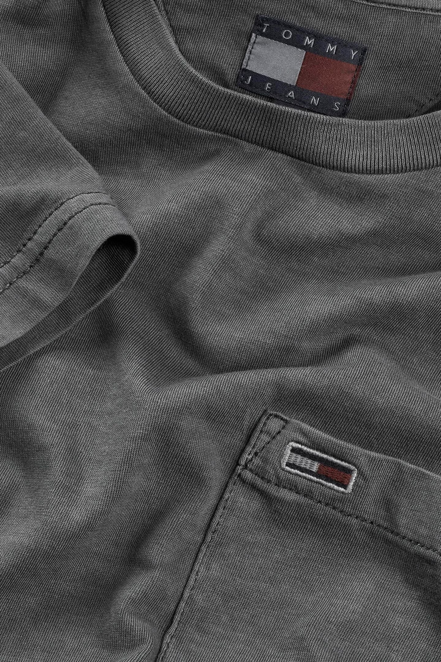 Tommy Hilfiger Tjm Slim Washed Pocket Washed Black Größe: S | Basic T-Shirts Outlet | Herren | Schwarz