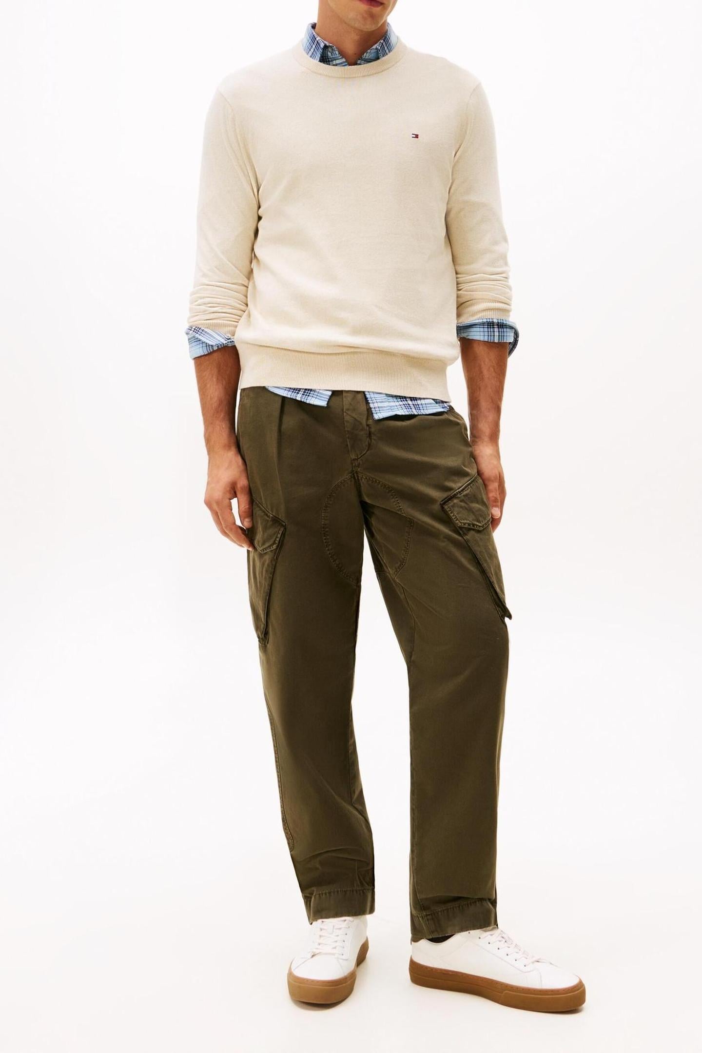 Tommy Hilfiger Pima Cotton Cashmere Sweater Heathered Oatmilk Taglia: M | Maglioni a maglia Outlet | Uomo