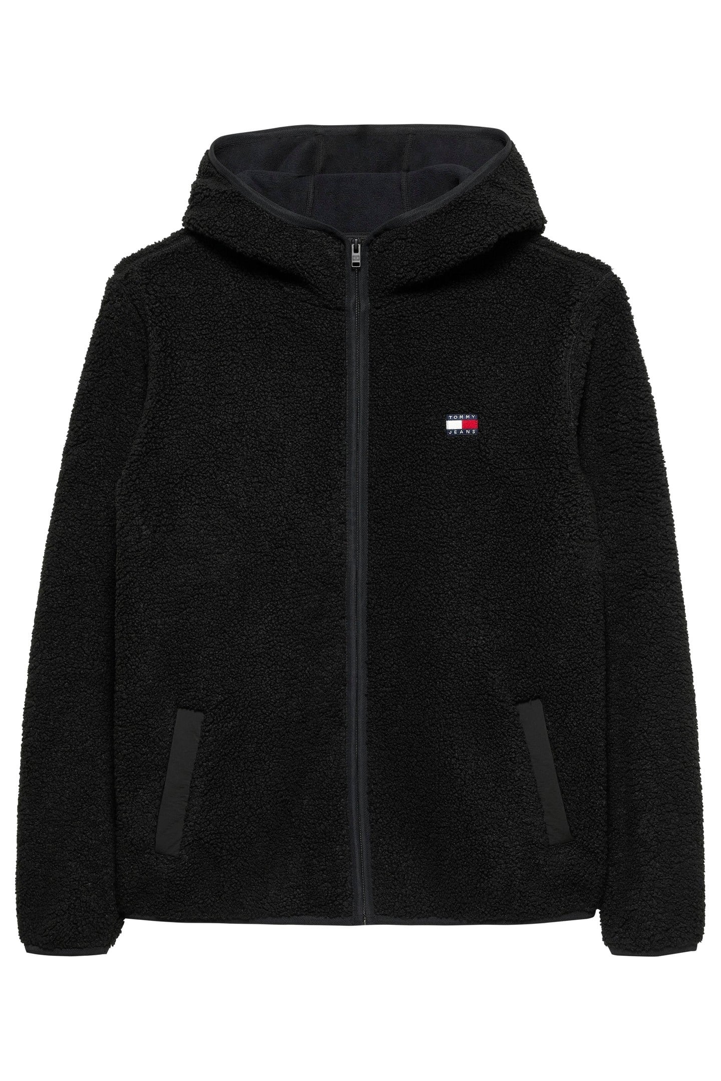 Tommy Hilfiger Tjm Reg Badge Teddy Black Allover Taille: M | Vestes d'hiver Outlet | Homme | Le Noir