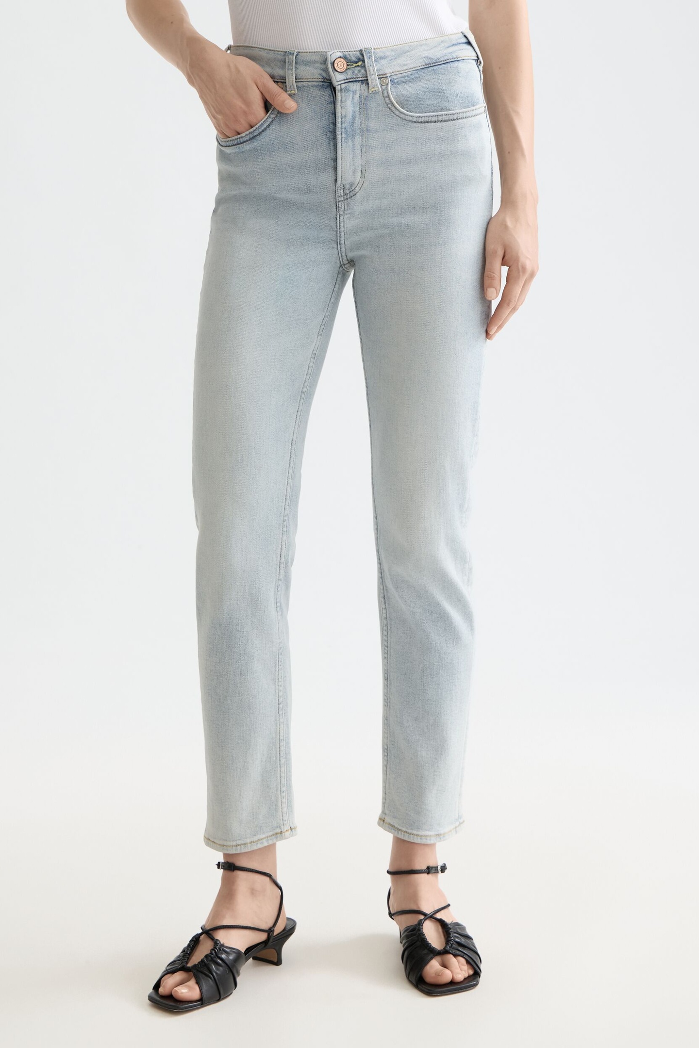 Scotch & Soda High Five Super Stretch Slim Jeans Takedown Blue Talla: W30L32 | Vaqueros Pitillo Outlet | Mujer | Azul