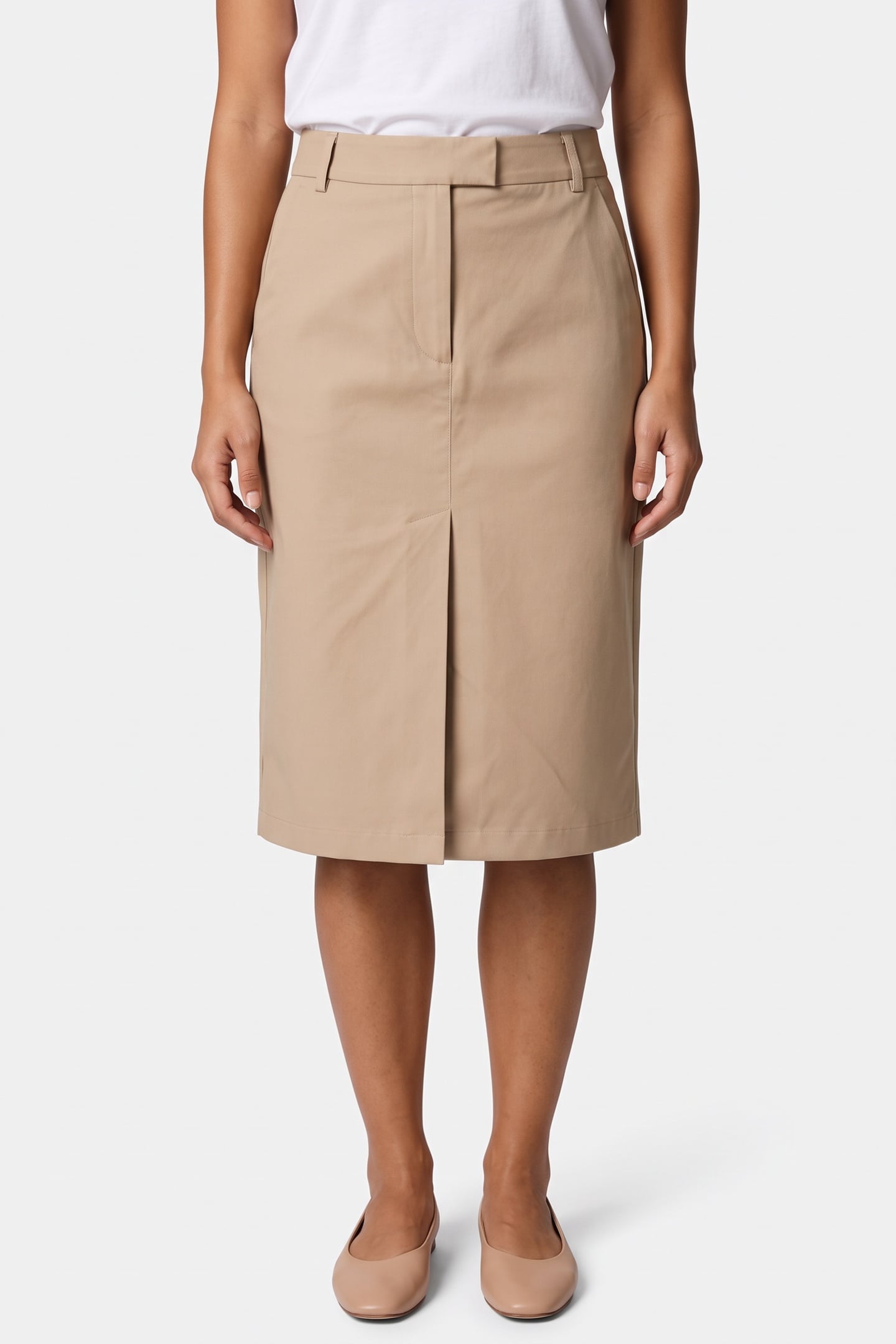 A.P.C. Skirt Straight Beige Maat: 42 | Midi Rokken Outlet | Dames | Beige