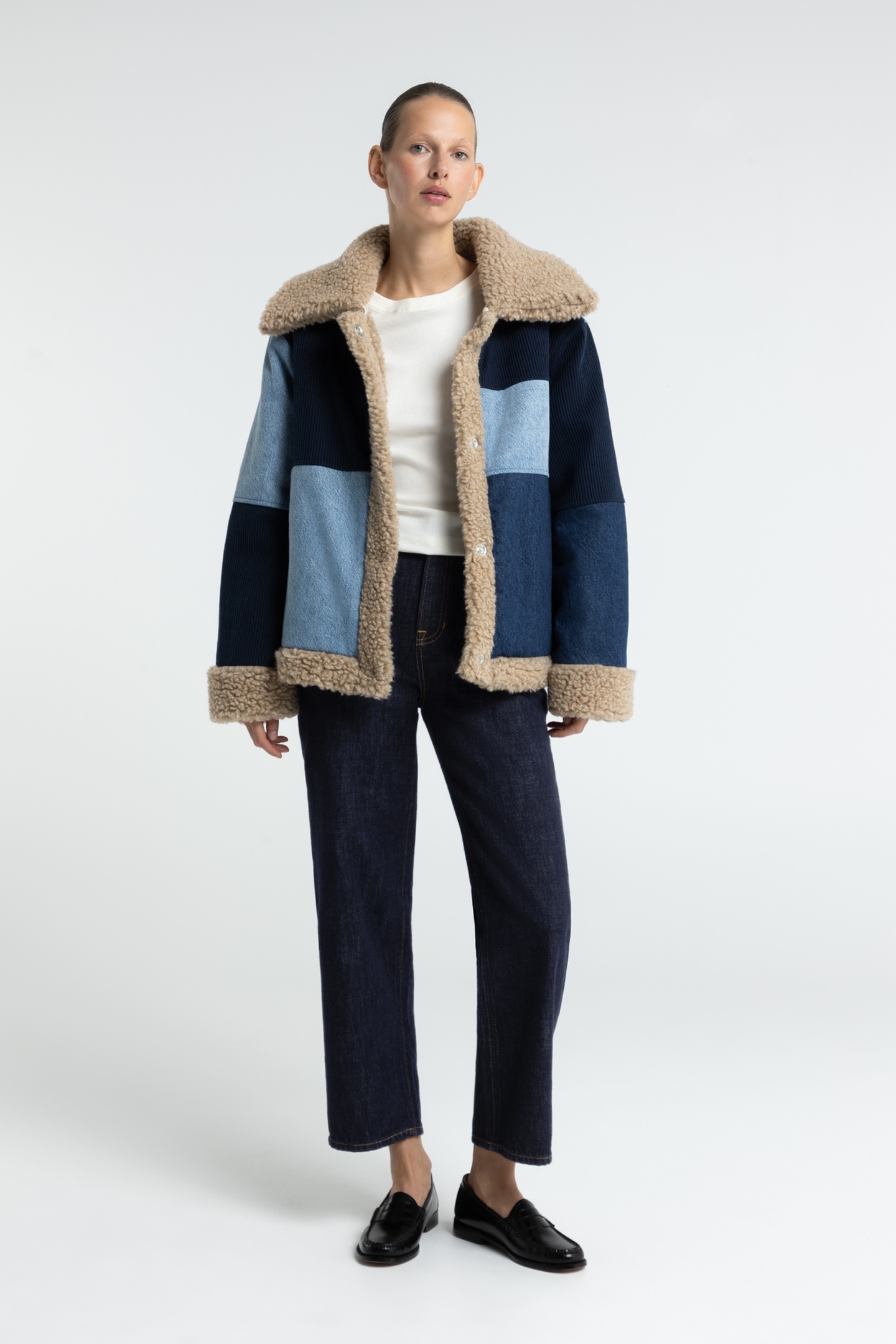 Kings Of Indigo Teiou Outerwear Patchwork Denim Talla: XS | Chaquetas Vaqueras Outlet | Mujer | Azul