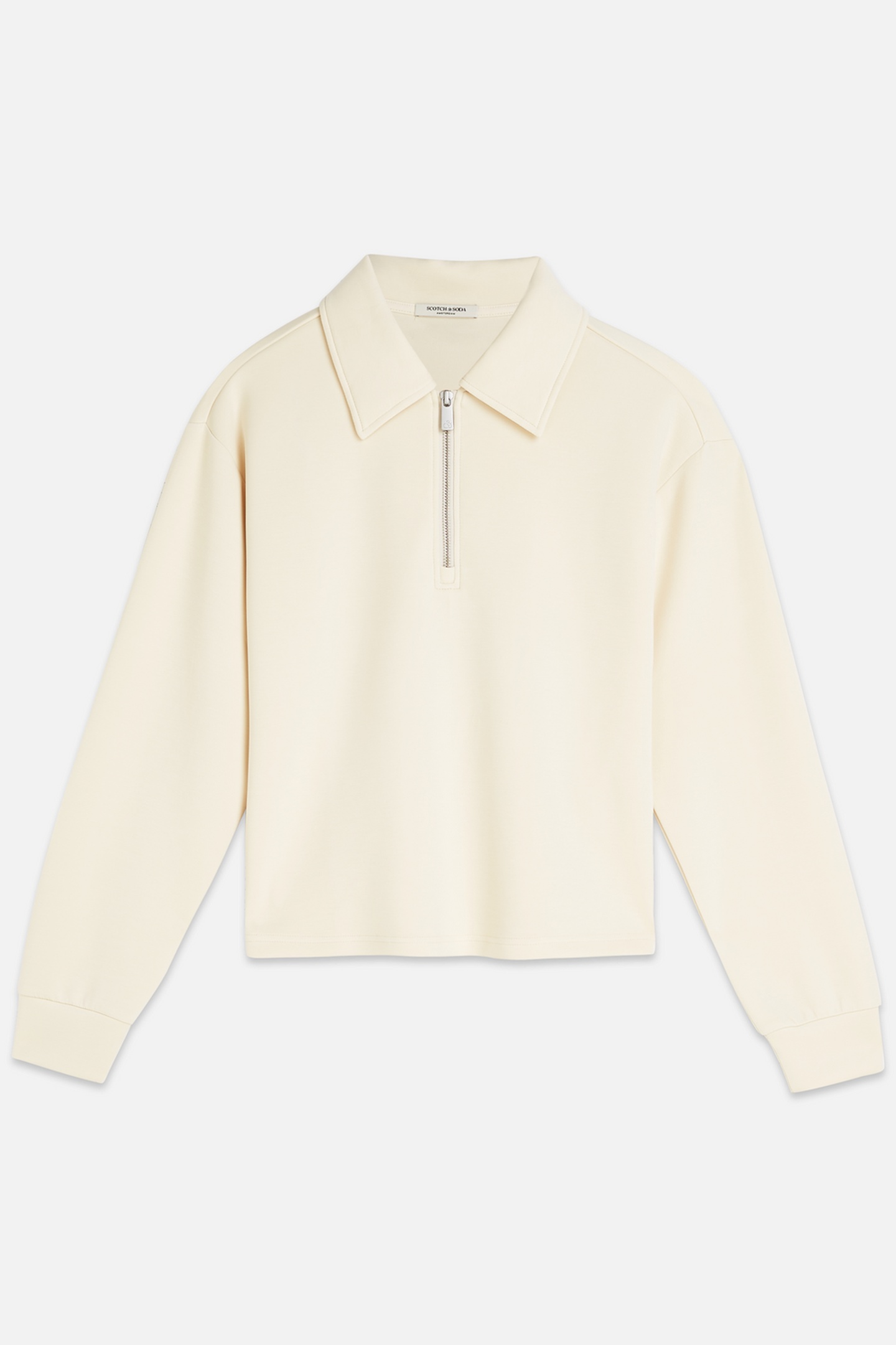 Scotch & Soda Zip Through Tencel Sweatshirt Eggnog Talla: XL | Sudaderas con Capucha Outlet | Mujer