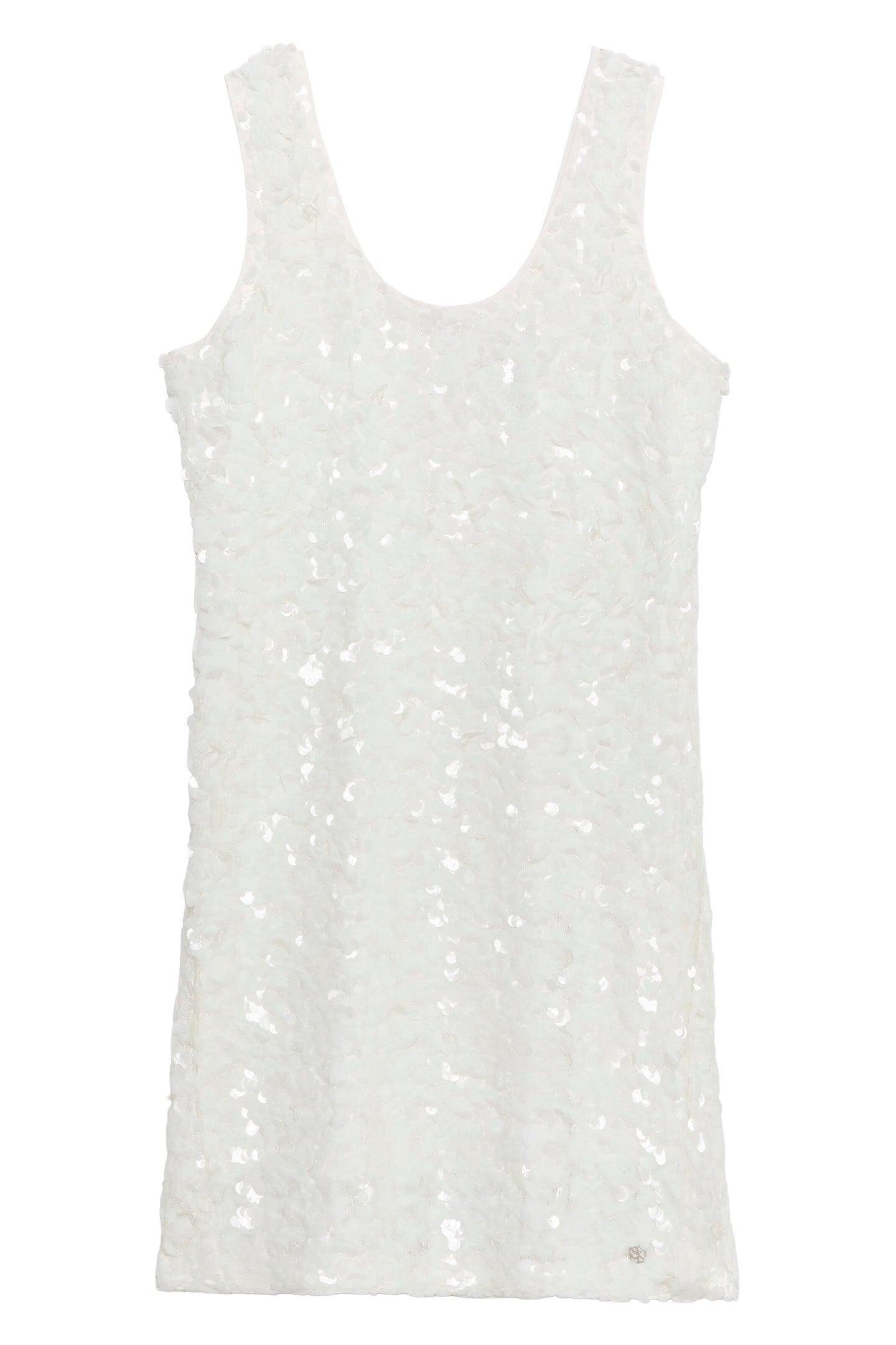 Calvin Klein Sequin Mini Dress White Greige Talla: M | Mini Vestidos Outlet | Mujer | Blanco