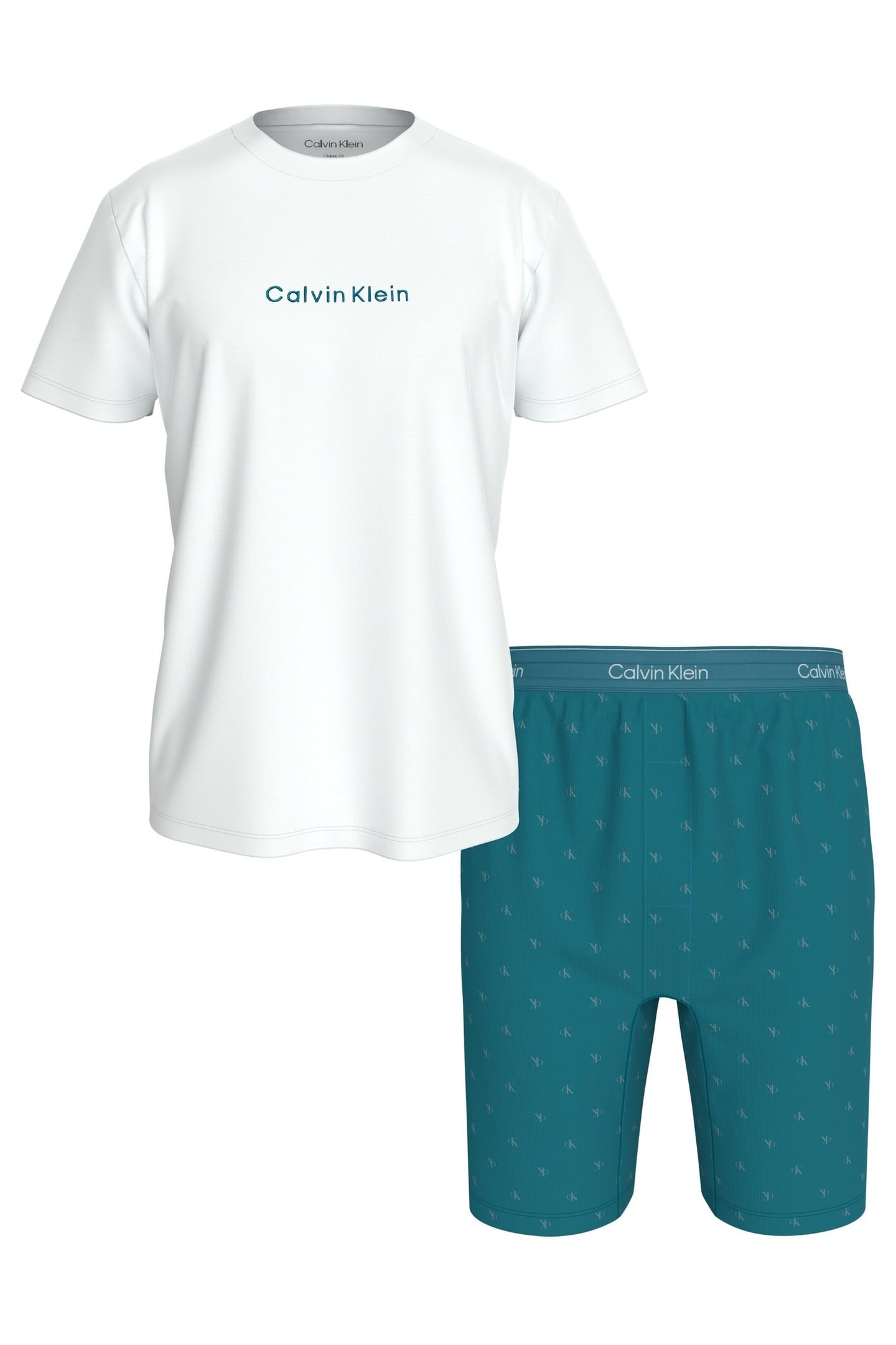 Calvin Klein Cotton Stretch S/s Set Classic White Top/diamond Logo Talla: S | Camisetas Básicas Outlet | Hombre | Blanco