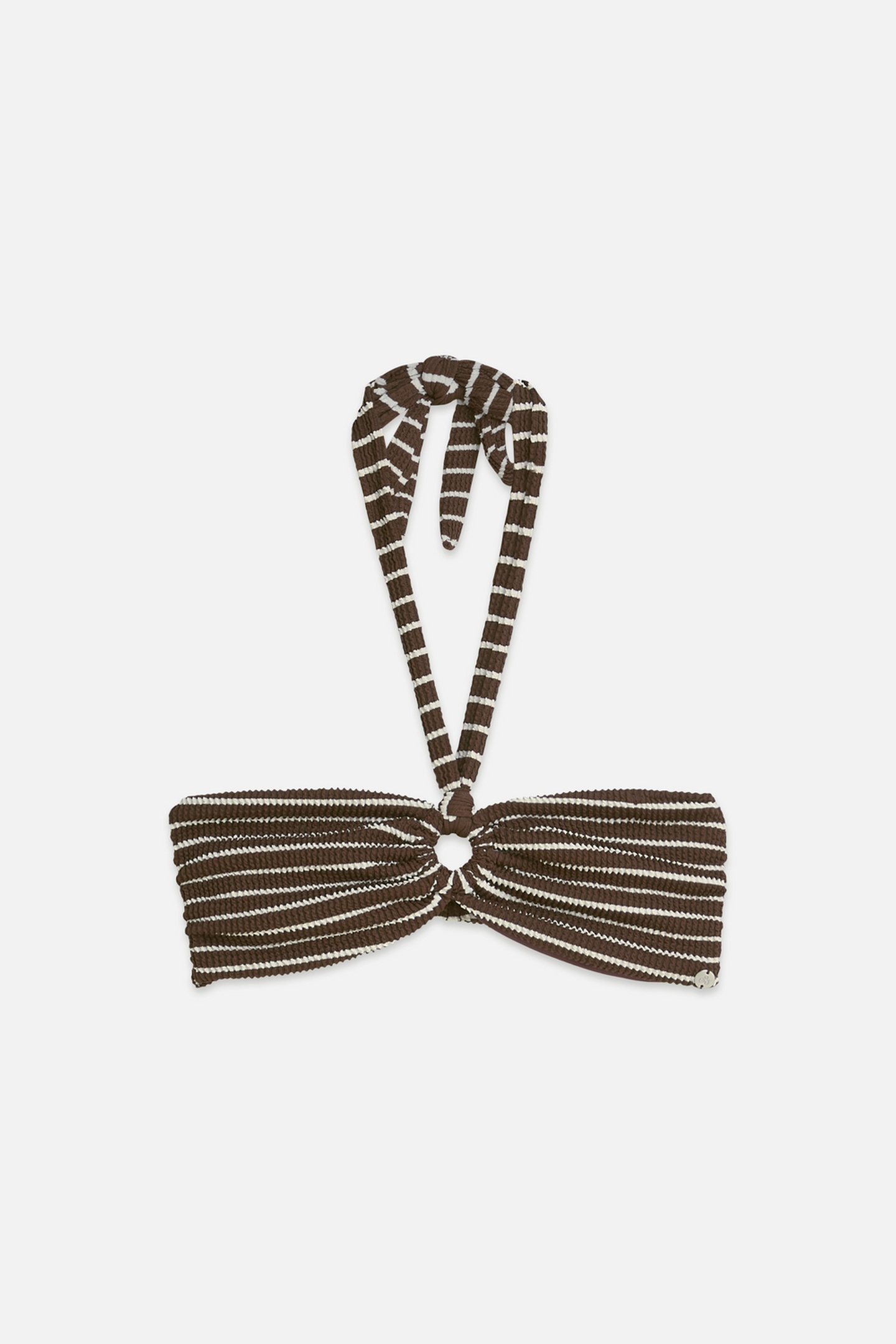 Scotch & Soda Bandeau Bikini Top Hot Fudge Stripe Maat: L | Bikini's Outlet | Dames | Bruin