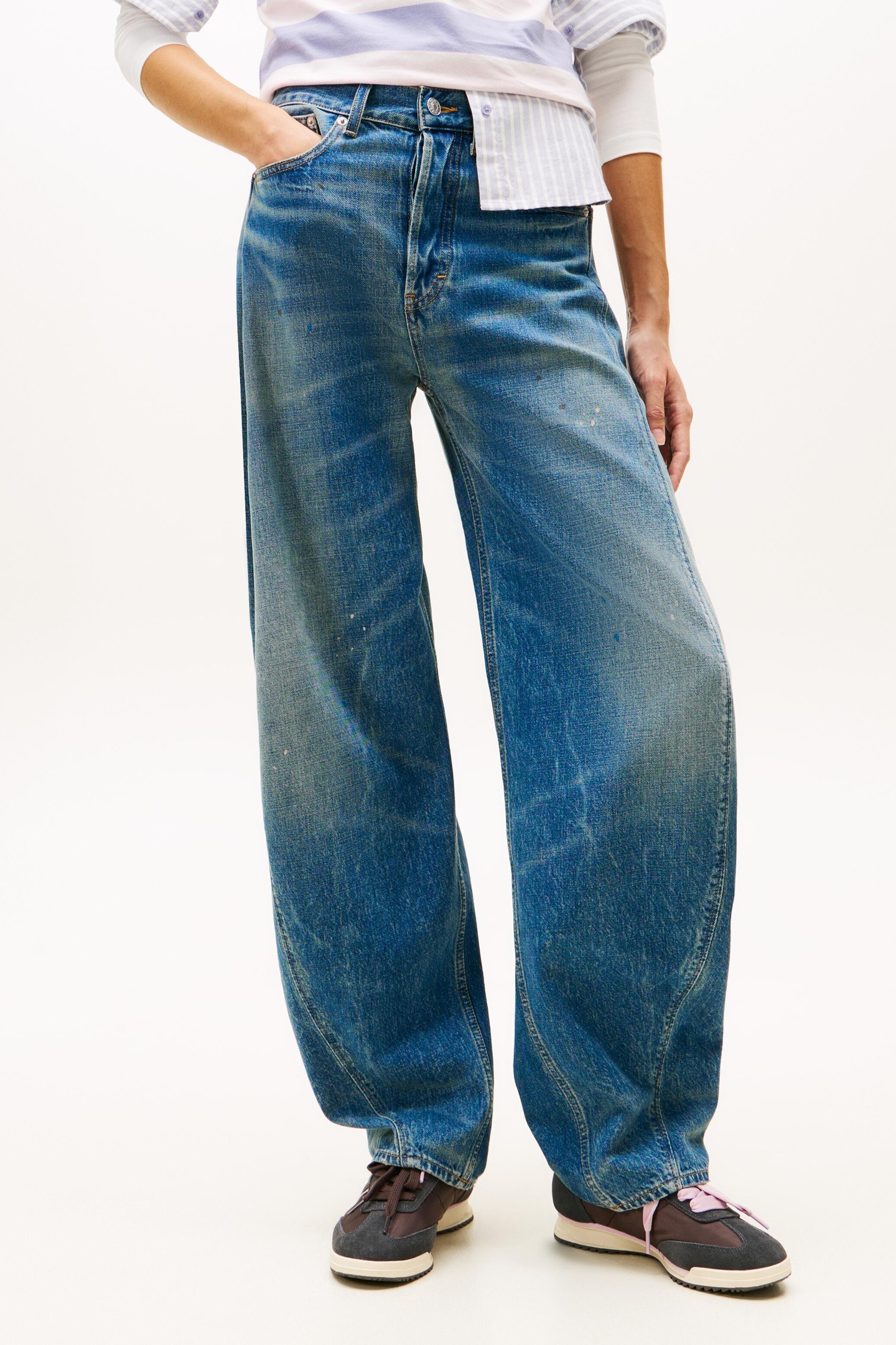 Tommy Hilfiger Ella Mid Barrel Denim Medium Taille: W29L32 | Jeans Outlet | Femme | Bleu
