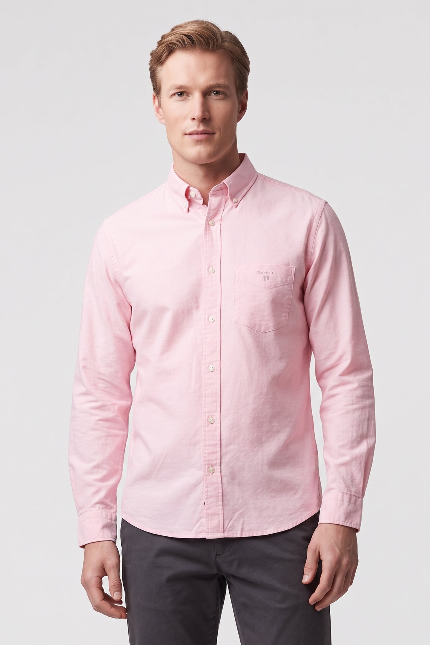 GANT Reg Classic Oxford Dobby Shirt Washed Pink Talla: XXL | Camisas Casuales Outlet | Hombre | Rosa