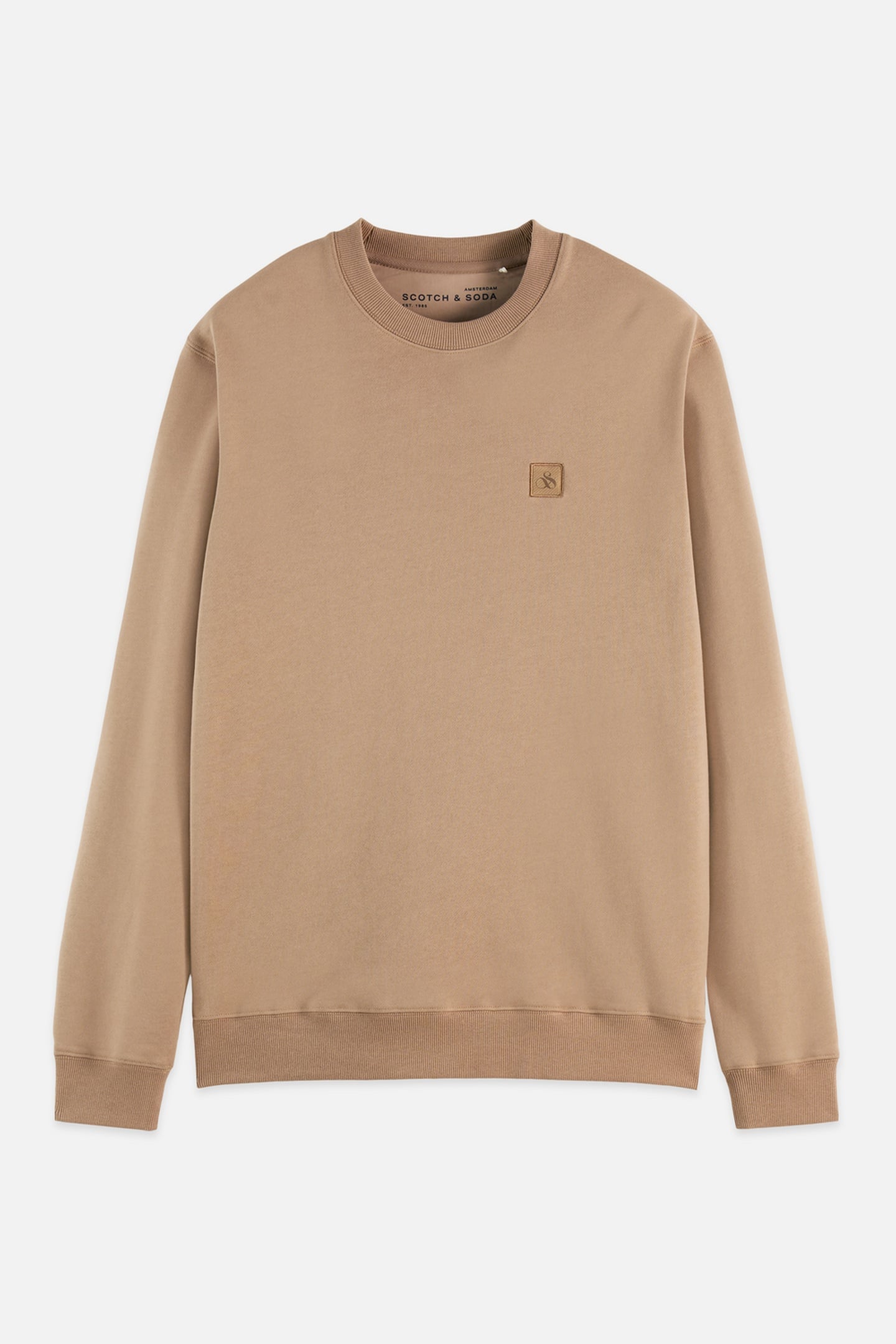 Scotch & Soda Seasonal Core Logo Badge Regular-fit Sweatshirt Lt Pastel Br Taglia: L | Maglioni a maglia Outlet | Uomo