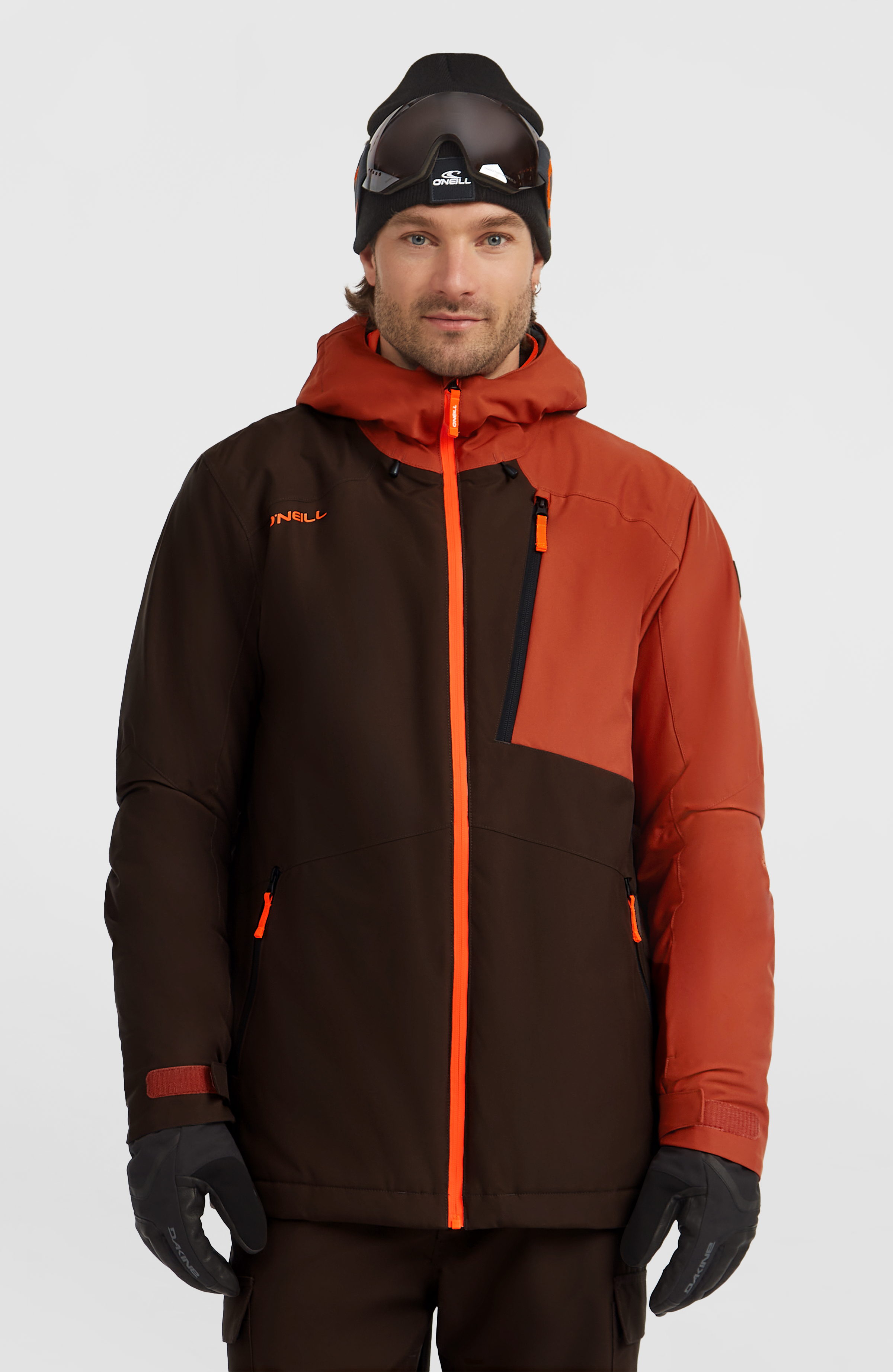 O'Neill Fwc'cruz Block Snow Jacket Coffee Bean Colour Block Talla: L | Chaquetas de Invierno Outlet | Hombre | Blanco