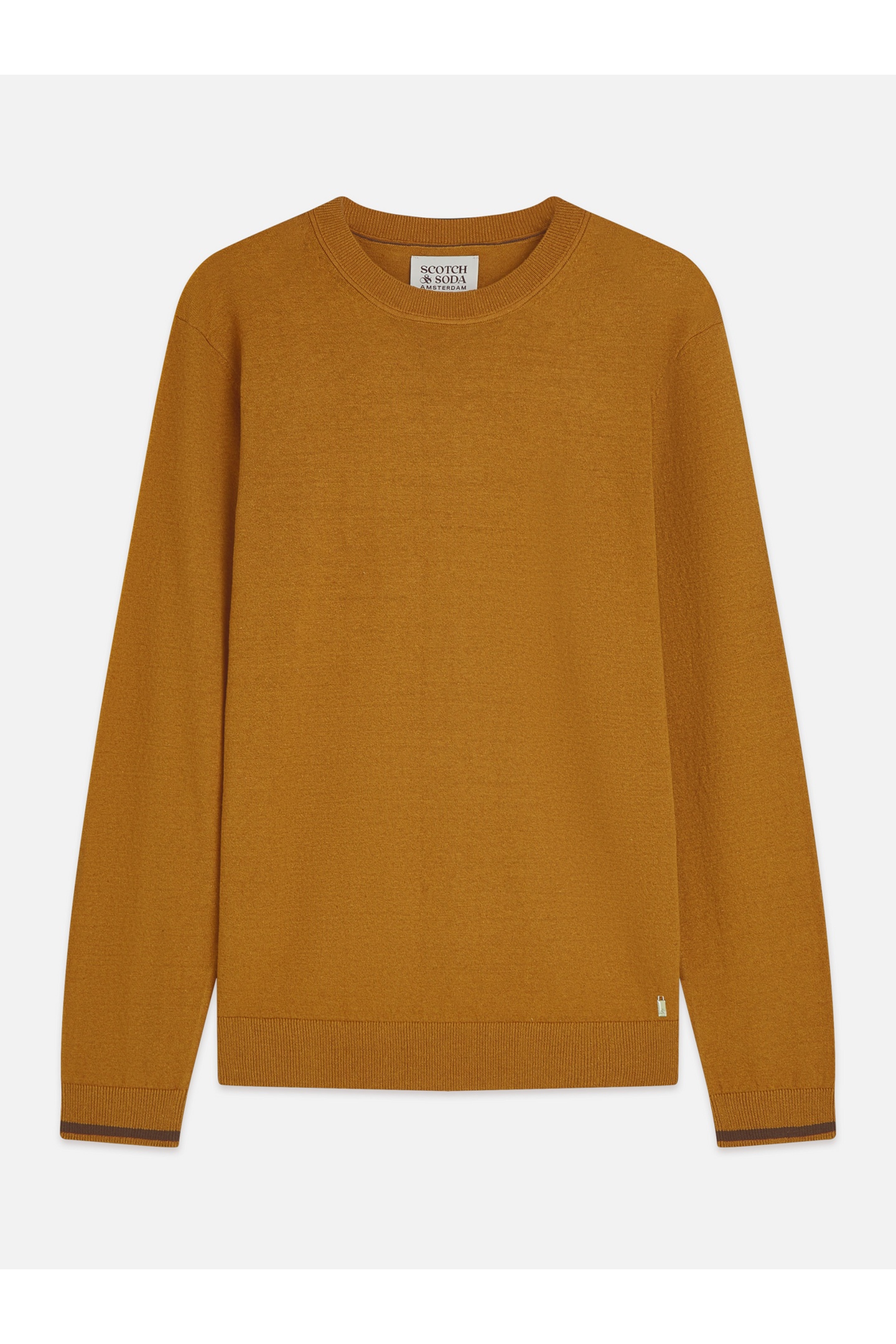 Scotch & Soda Linenblend Regularfit Pullover Medium Brown Taglia: S | Maglioni a maglia Outlet | Uomo | Marrone