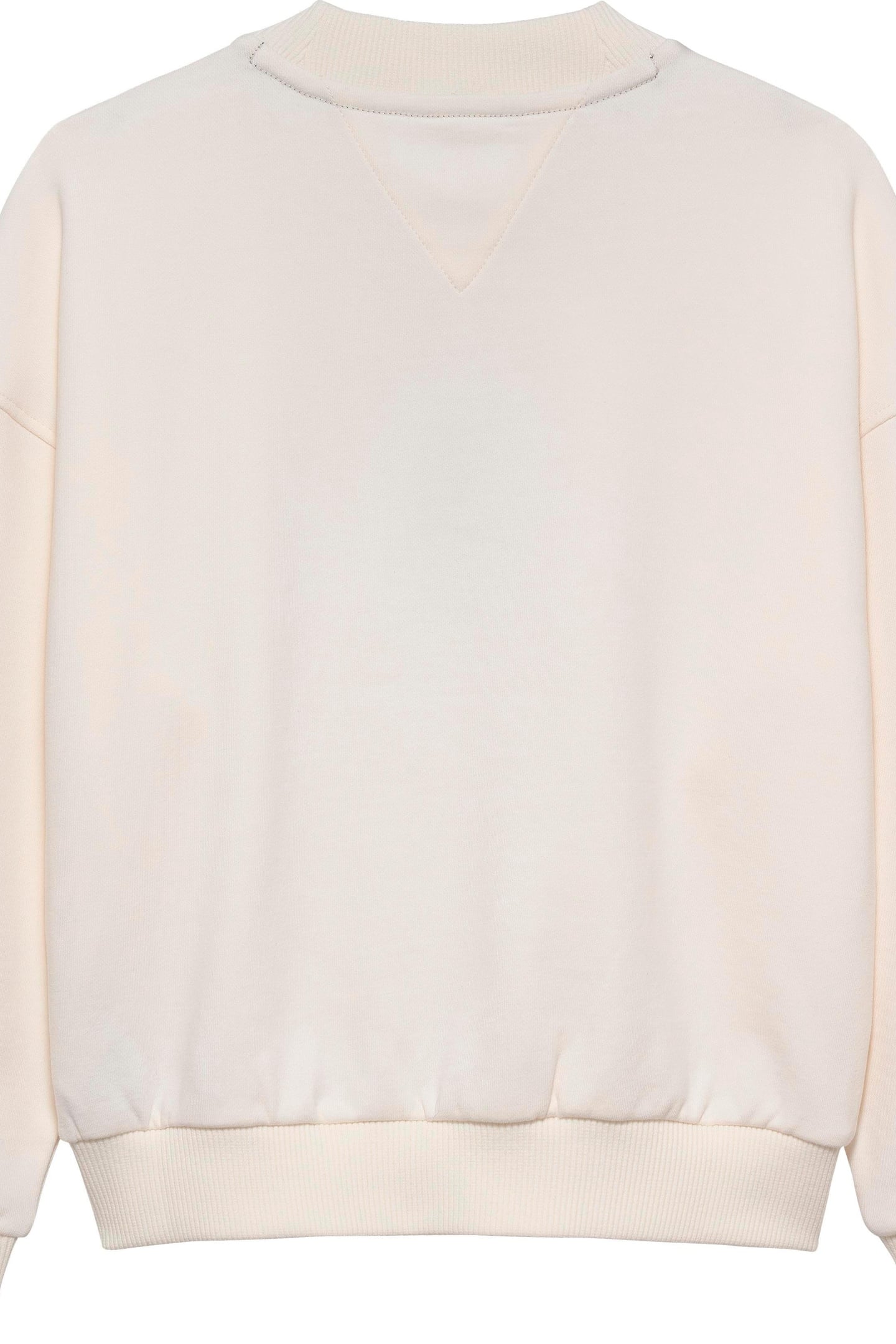Tommy Hilfiger Girls Tommy Flock Flower Crew Ancient White Size: 12Y | Sweaters & Cardigans Outlet | kids | Wit