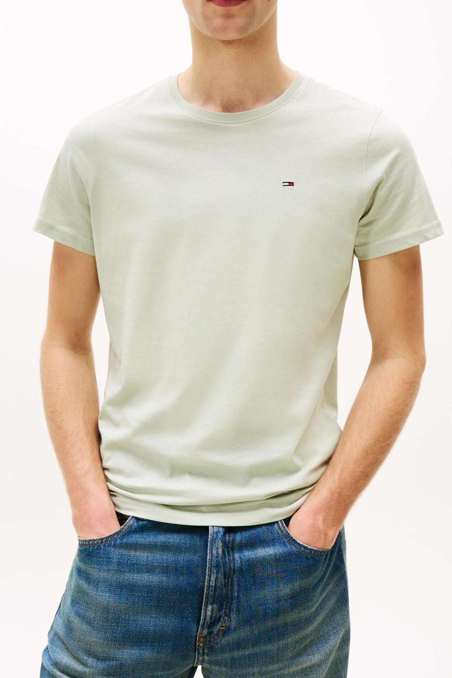 Tommy Hilfiger Tjm Xslim Jersey Tee Misty Sage Taglia: XXL | Magliette basic Outlet | Uomo | Verde
