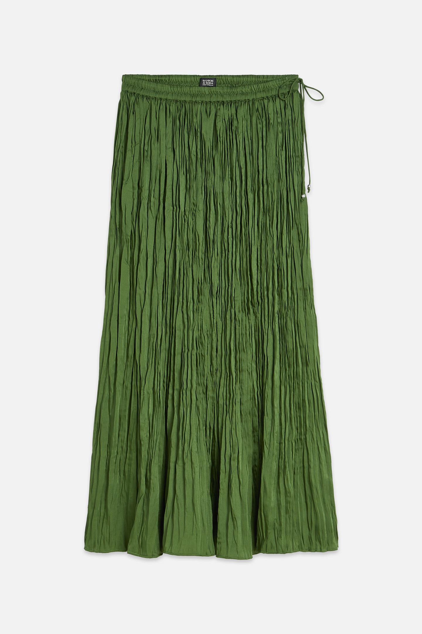Scotch & Soda Micro Pleat Skirt Garden Green Maat: XS | Maxi Rokken Outlet | Dames | Groen