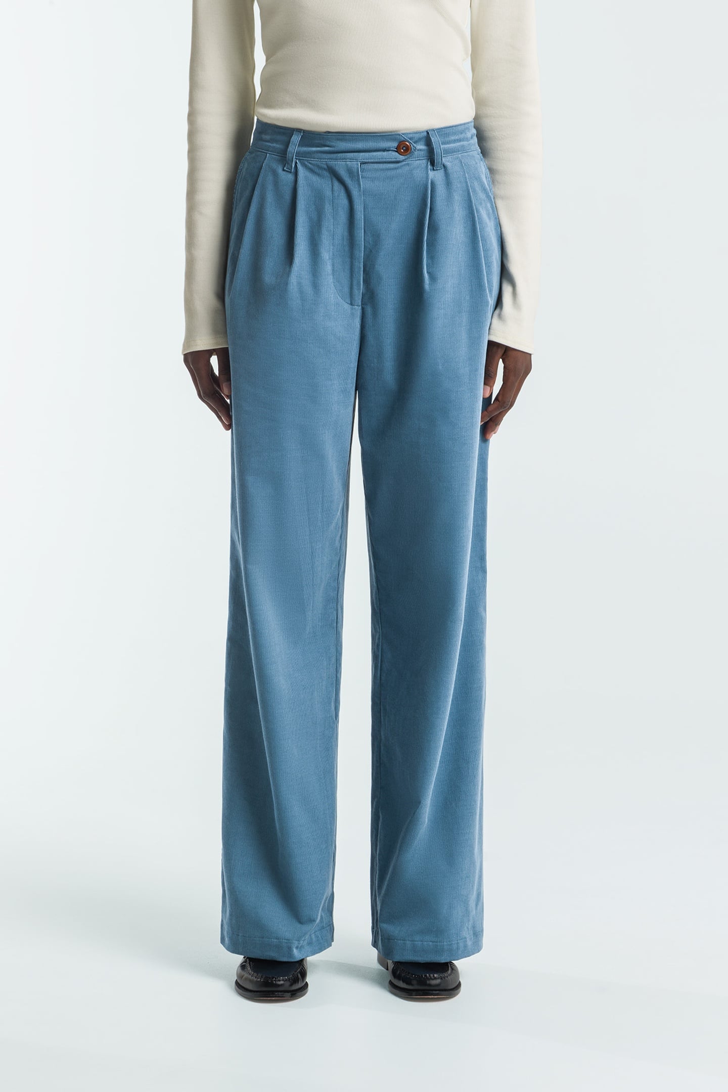 Kings Of Indigo Junna Pants Coronet Blue Size: S | Wide-Leg & Flared Pants Outlet | Dames | Blauw