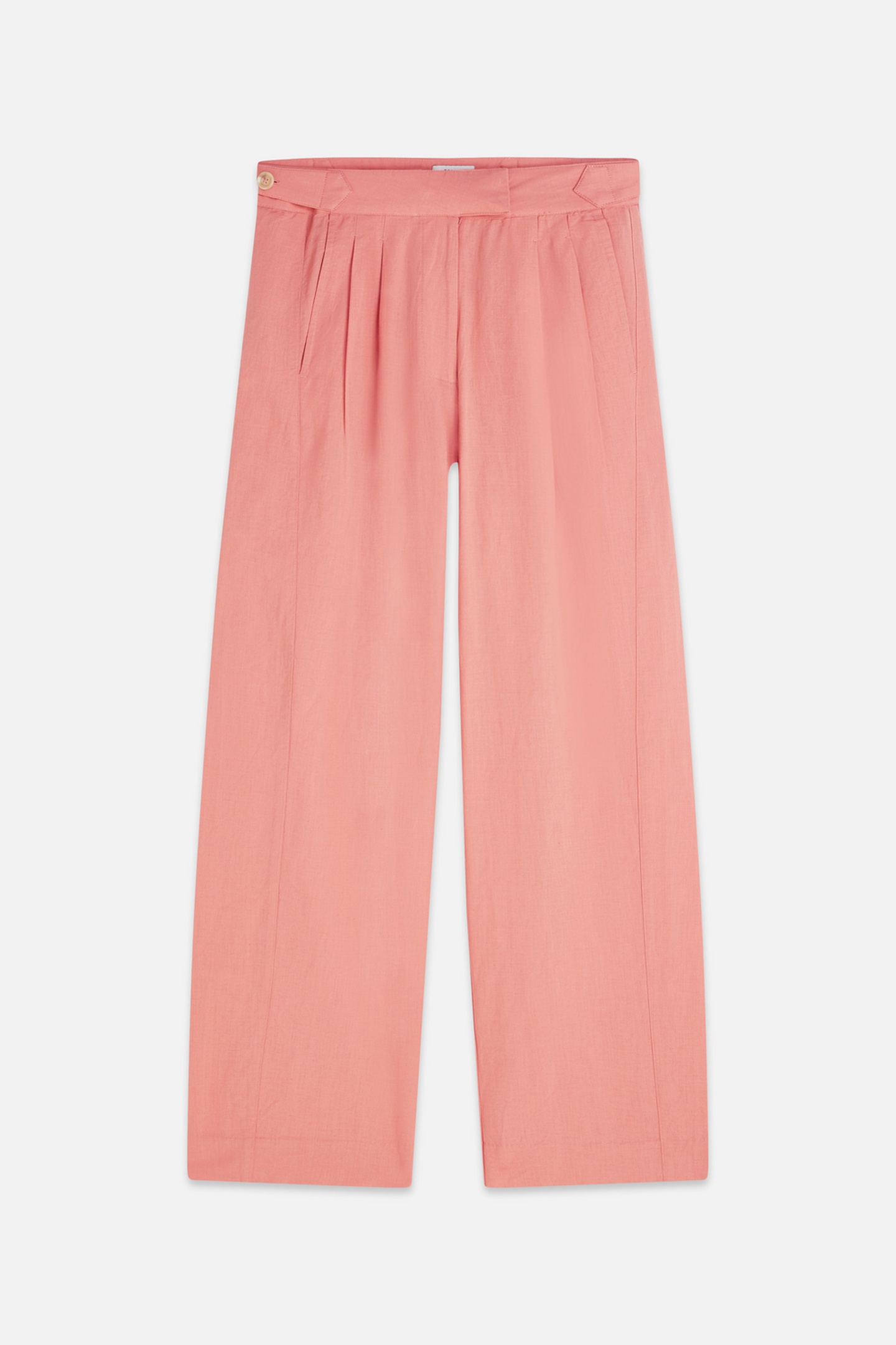 Scotch & Soda Quinn - Mid Rise Wide Leg Linen Cotton Pants Canyon Clay Size: W28L30 | Wide-Leg & Flared Pants Outlet | Dames | Blauw