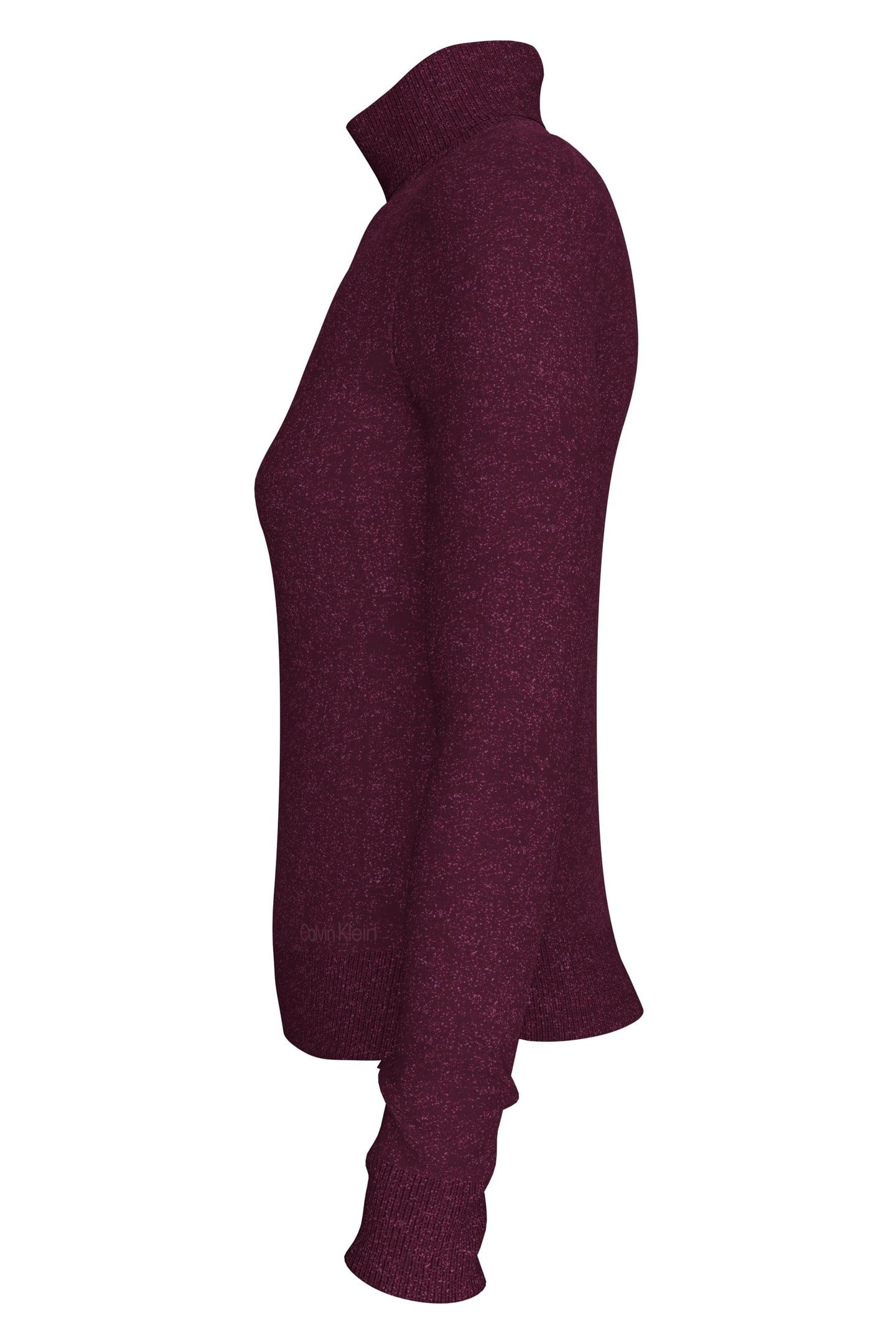 Calvin Klein Merino Lurex T Neck Berry Glaze Talla: L | Sudaderas con Capucha Outlet | Mujer