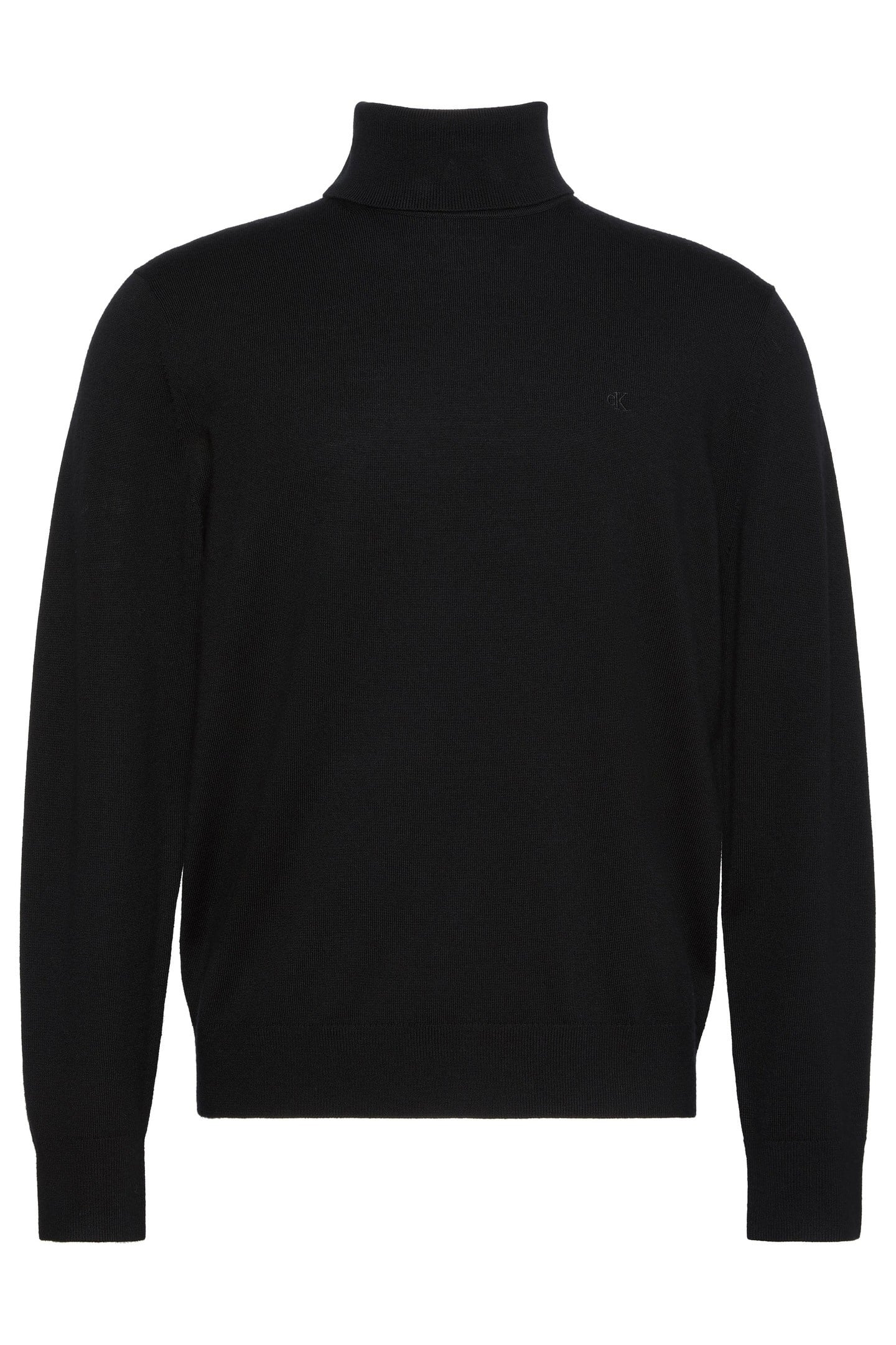 Calvin Klein Ls 100% Merino T-neck Black Talla: XS | Jerséis cuello Alto Outlet | Hombre | Negro