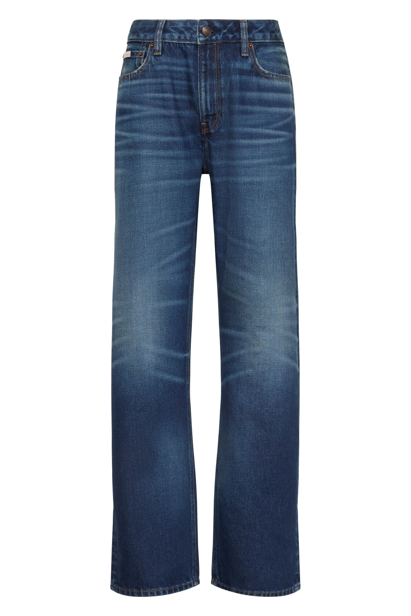Calvin Klein Signature 90s Straight Dark Crescent Maat: W24 | Straight Jeans Outlet | Dames | Blauw