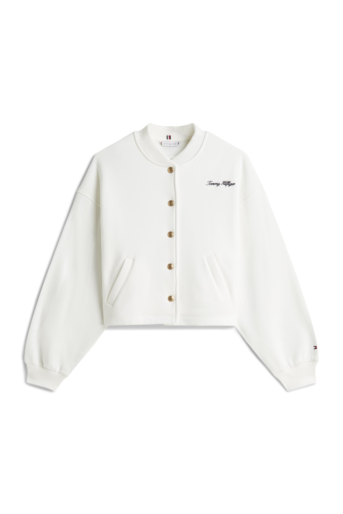 Tommy Hilfiger Gold Button Hwk Bomber Ecru Taille: S | Blousons d'aviateurs Outlet | Femme | Marron