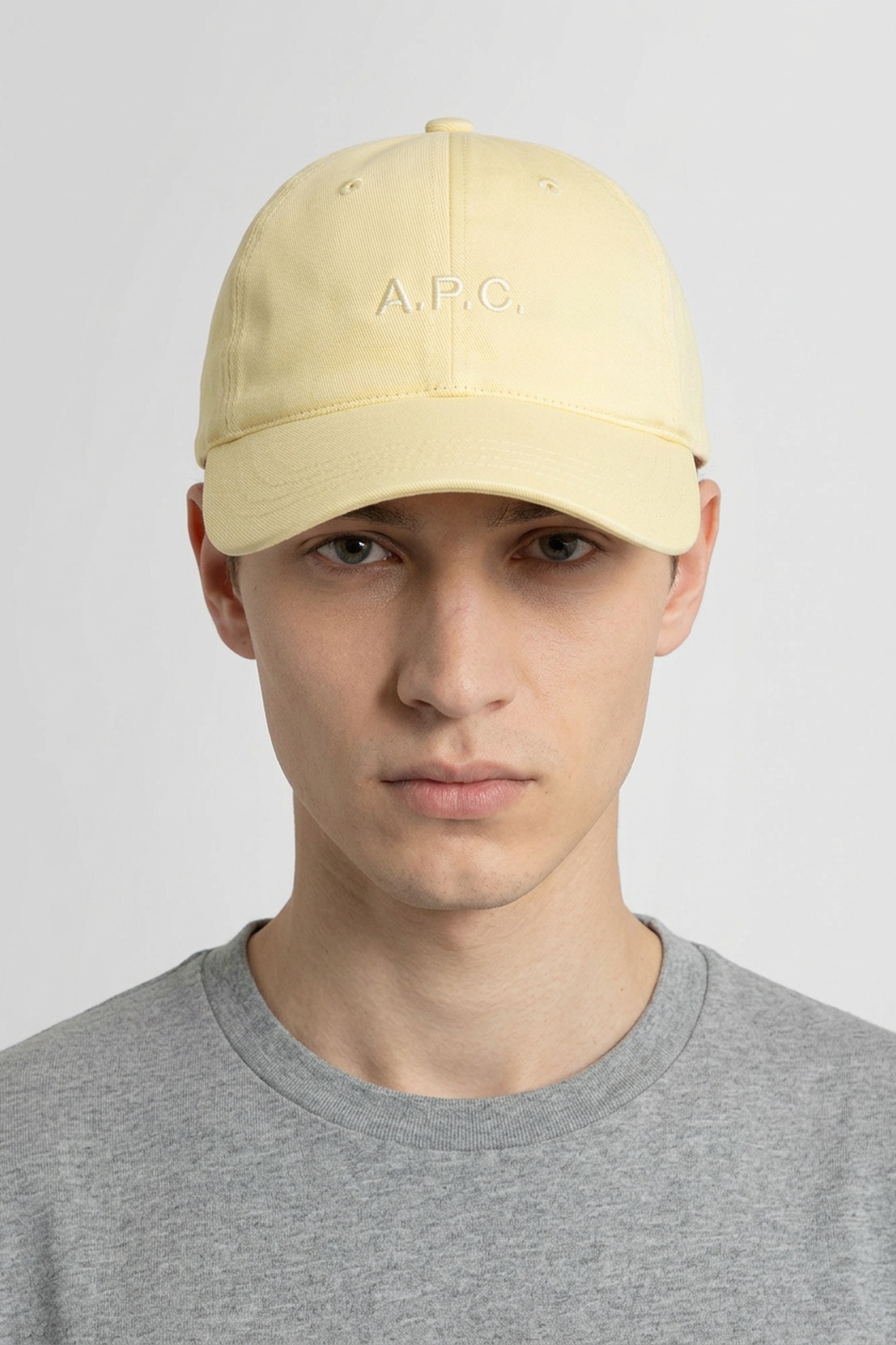 A.P.C. Unisex Cap Charlie Light Yellow Maat: 54 | Hoeden Outlet | Unisex | Geel