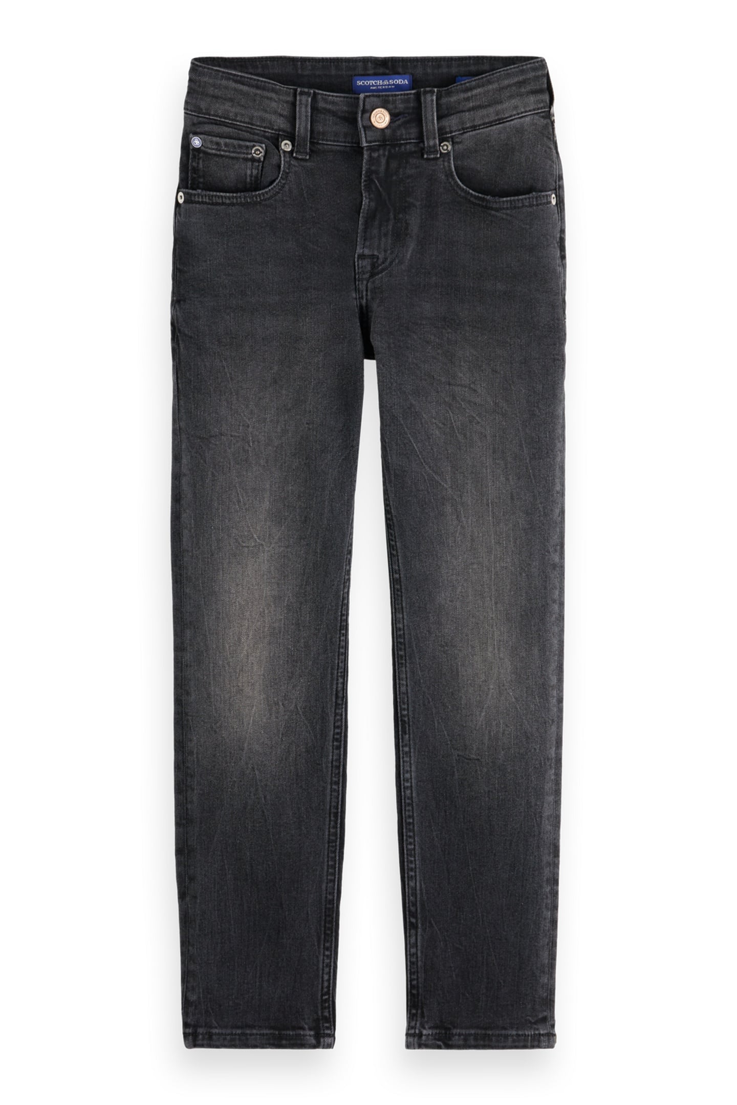 Scotch & Soda Boys Nos Dean Loose Tapered Jeans Black Night Maat: 8 | Spijkerbroeken Outlet | kids | Zwart