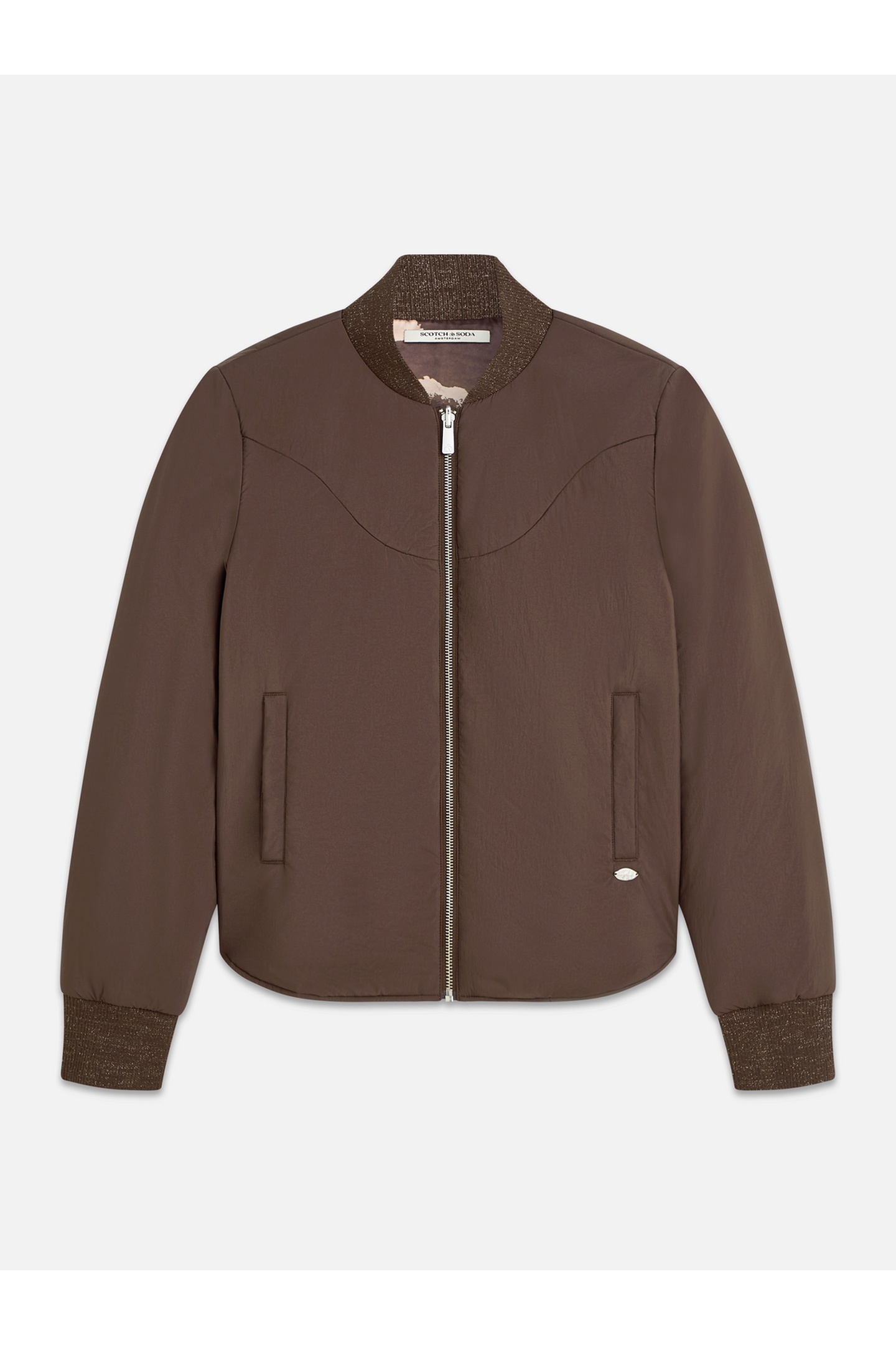 Scotch & Soda Reversible Bomber Jacket Hot Fudge Taille: M | Blousons d'aviateurs Outlet | Femme
