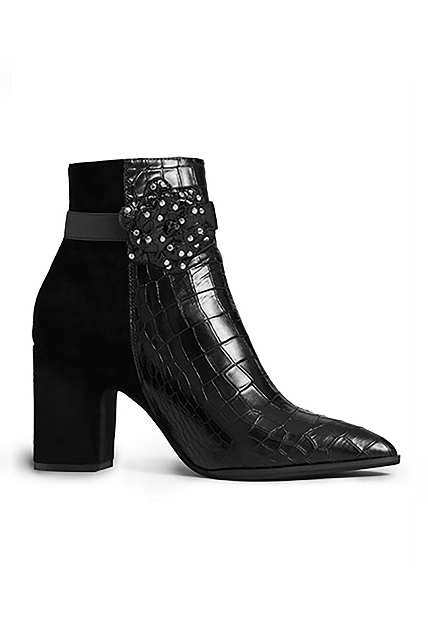 Anne Fontaine Jason-croco Black Maat: 36 | Laarzen Outlet | Dames | Zwart